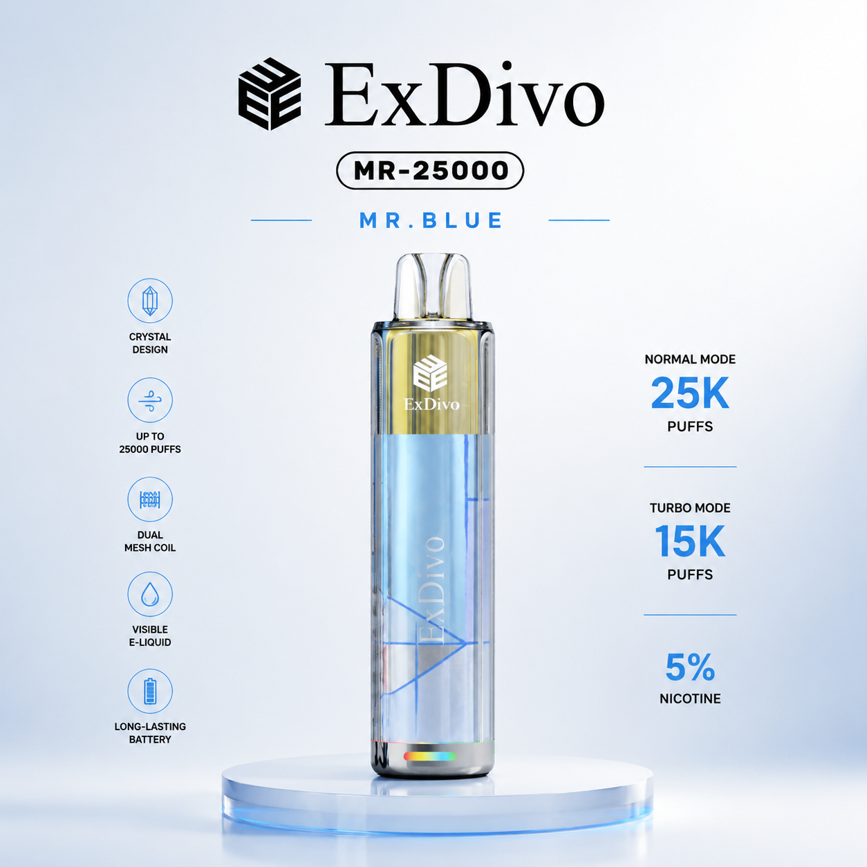 ExDivo KUZ 25K Replaceable Pod Vape