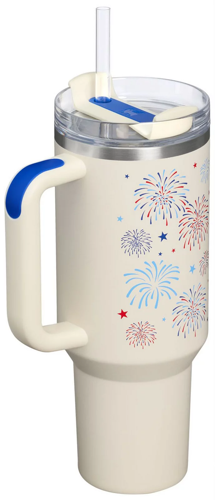 Stanley 40 oz. Quencher H2.0 FlowState Tumbler - Cream Royal Fireworks