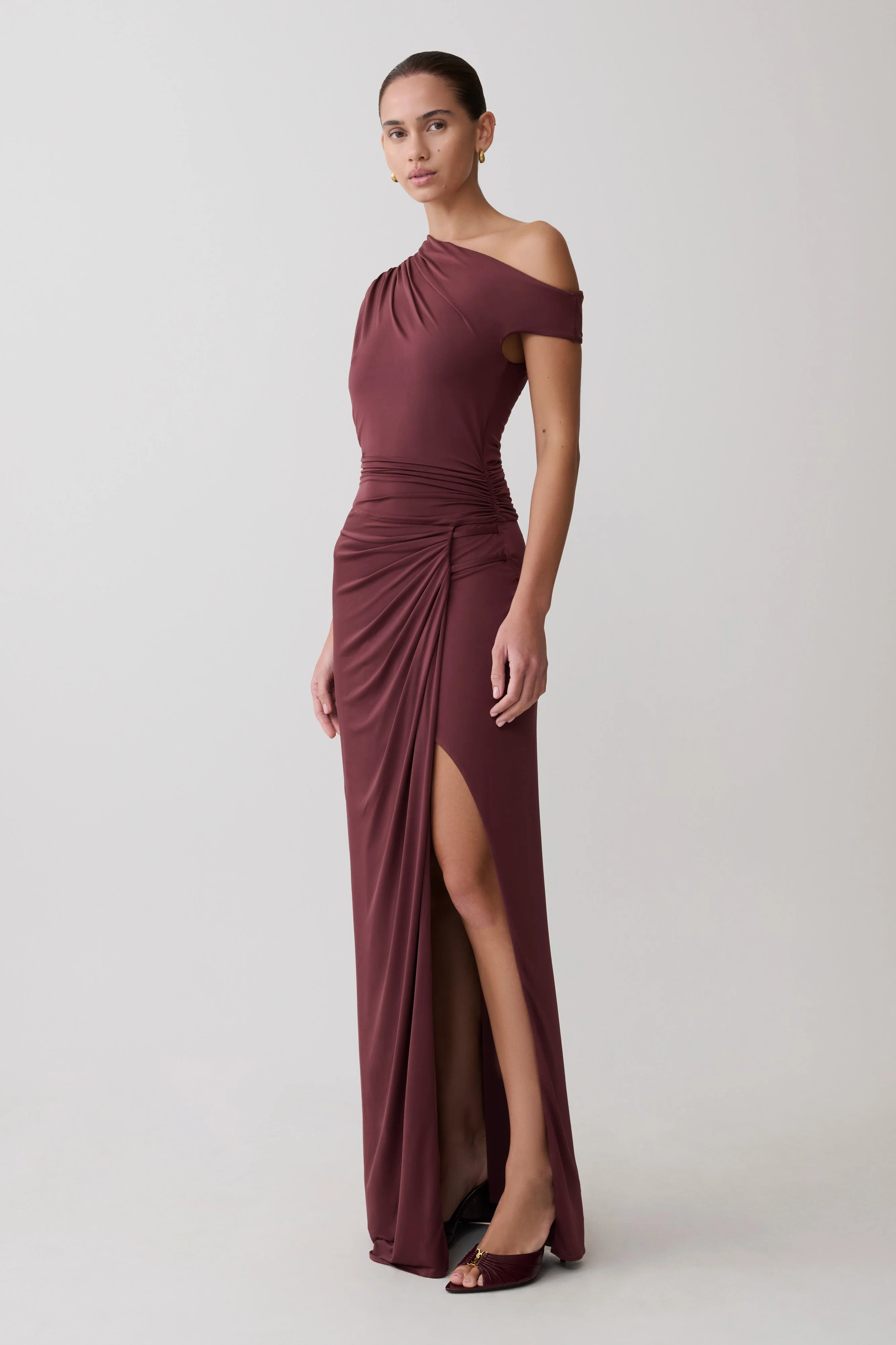 Alyn-Off-Shoulder-Draped-Maxi-Dress-Dark-Plum