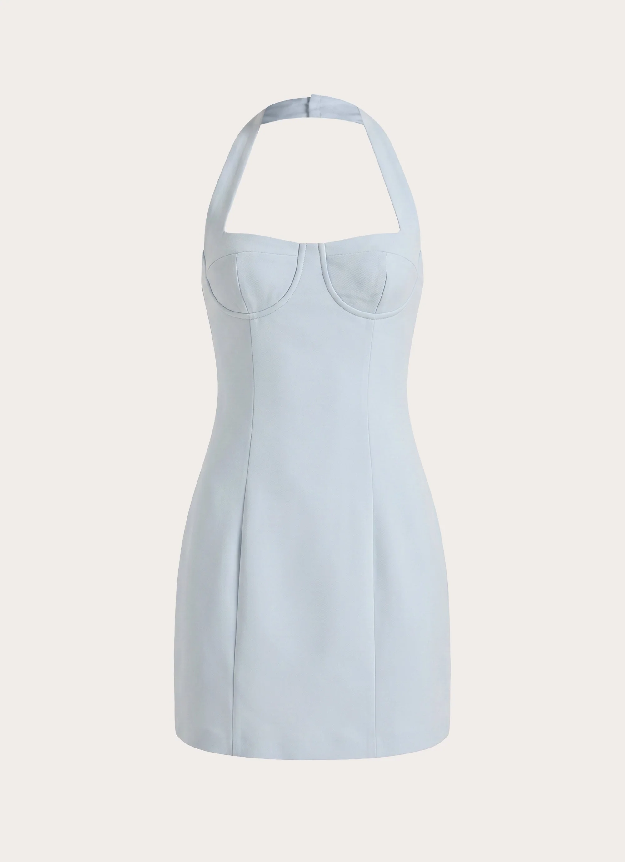Indira Halter Mini Dress - Blue - luluinthesky