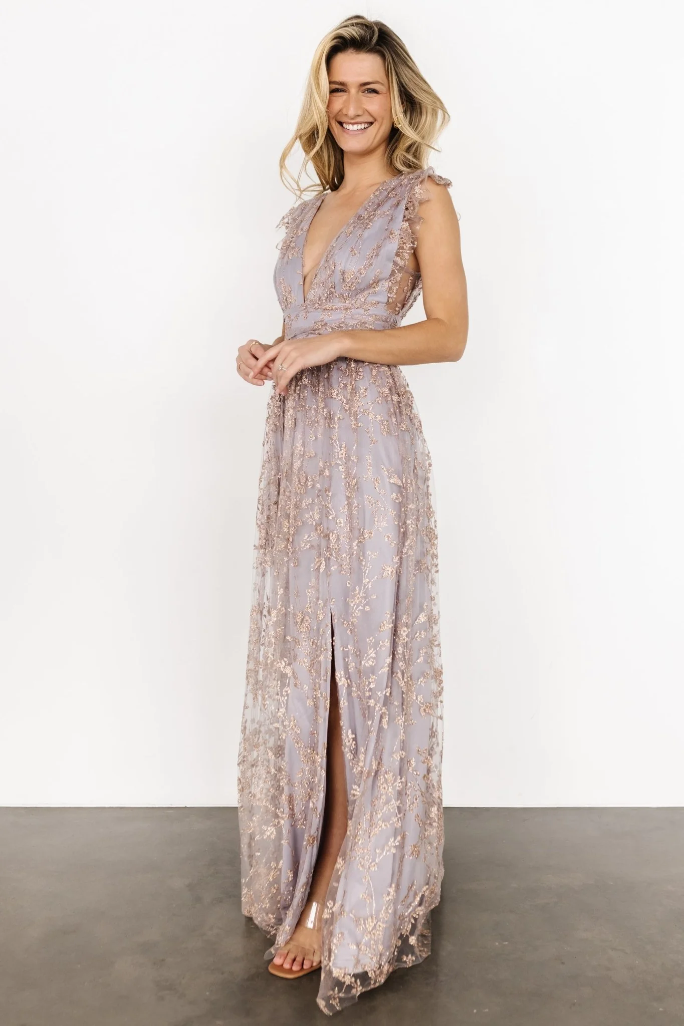 Arlene Shimmer Gown | Dusty Lilac + Rose - luluinthesky