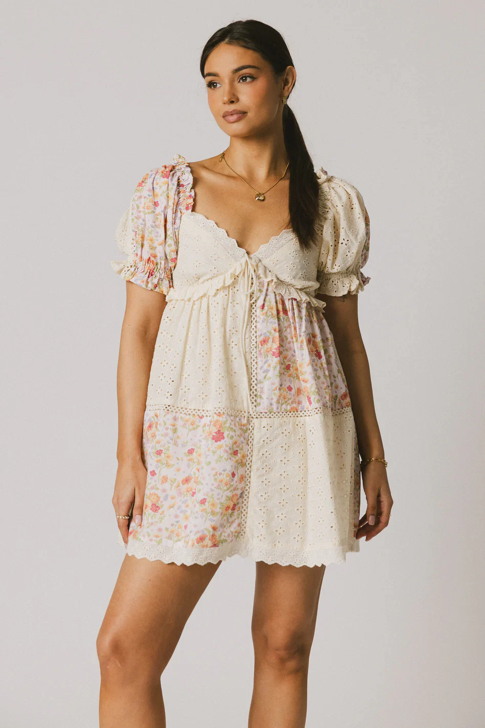 Devin Contrast Mini Dress