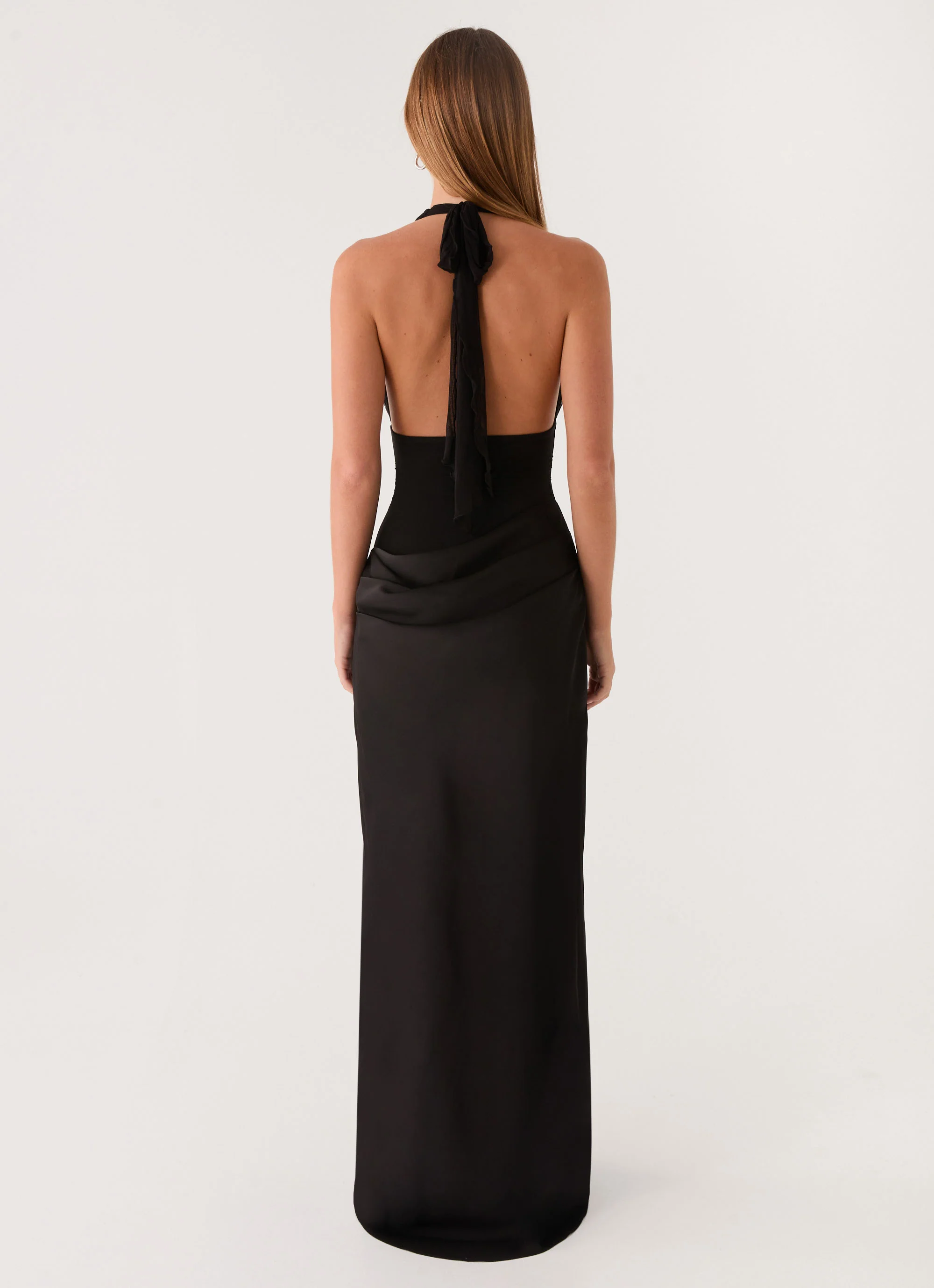 Emaretta Halter Maxi Dress - Black