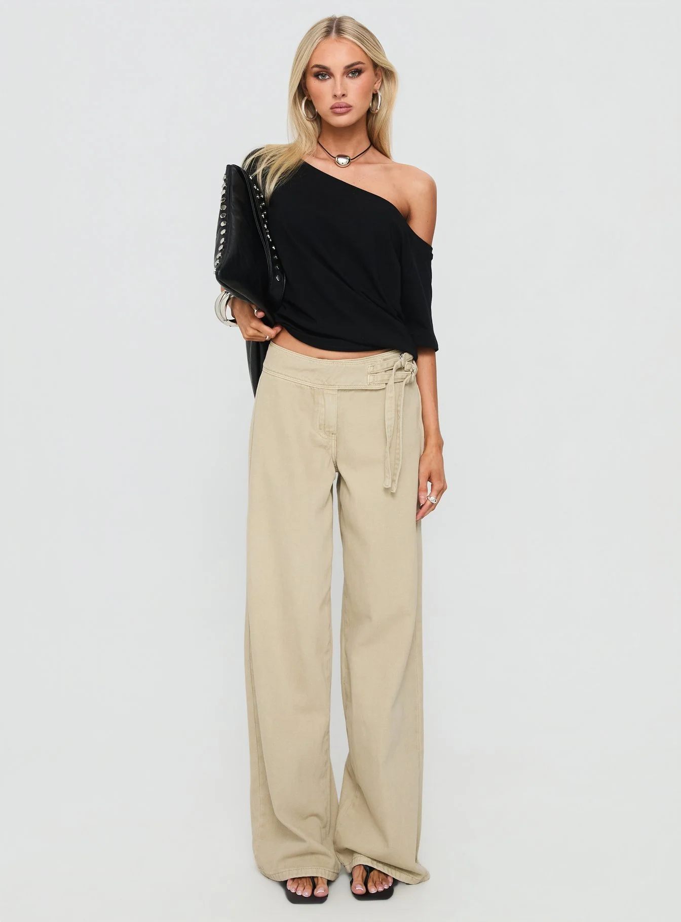 Boxie Mid Rise Wide Leg Jeans Washed Green