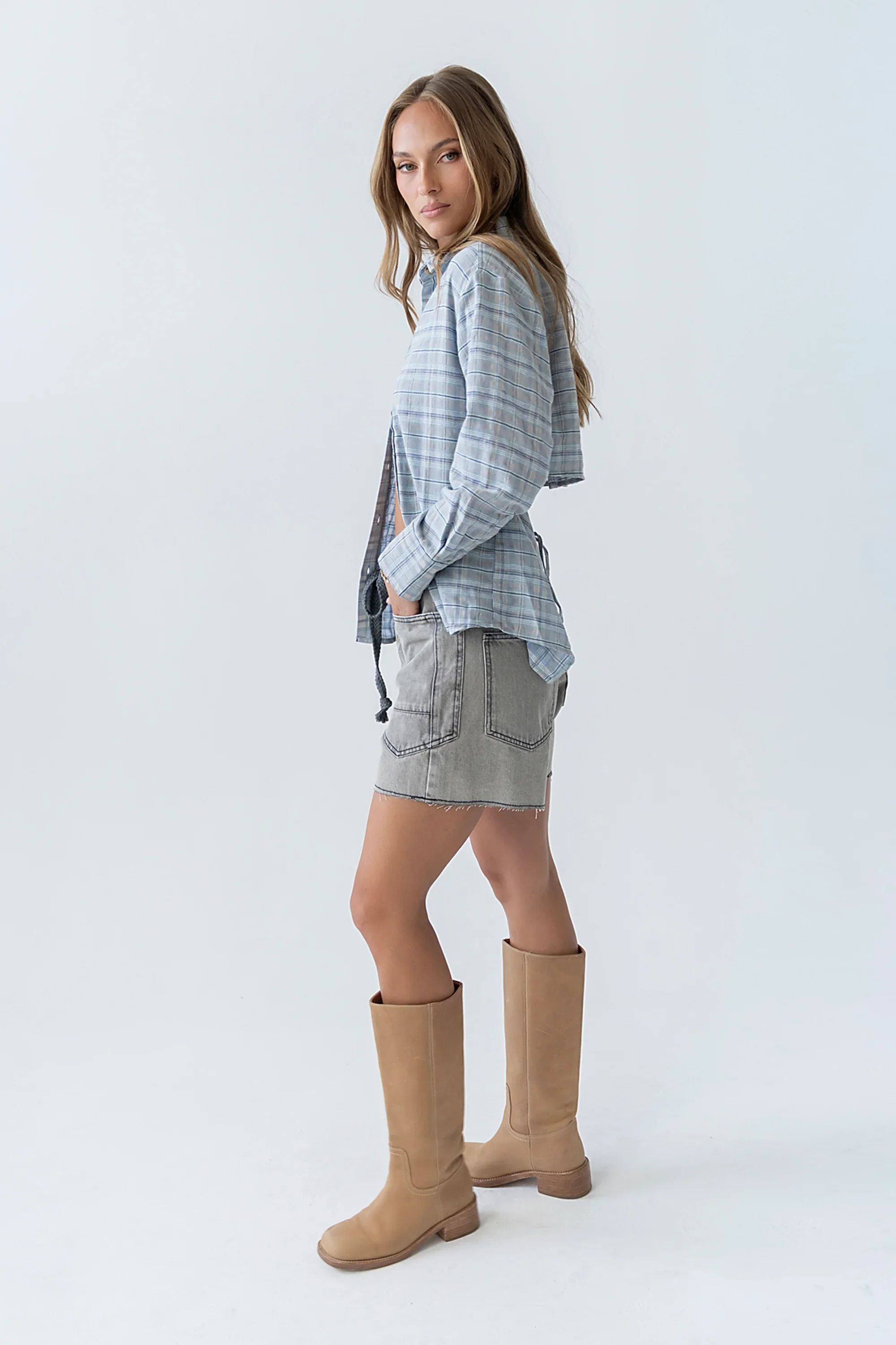 Jodie Plaid Button Up