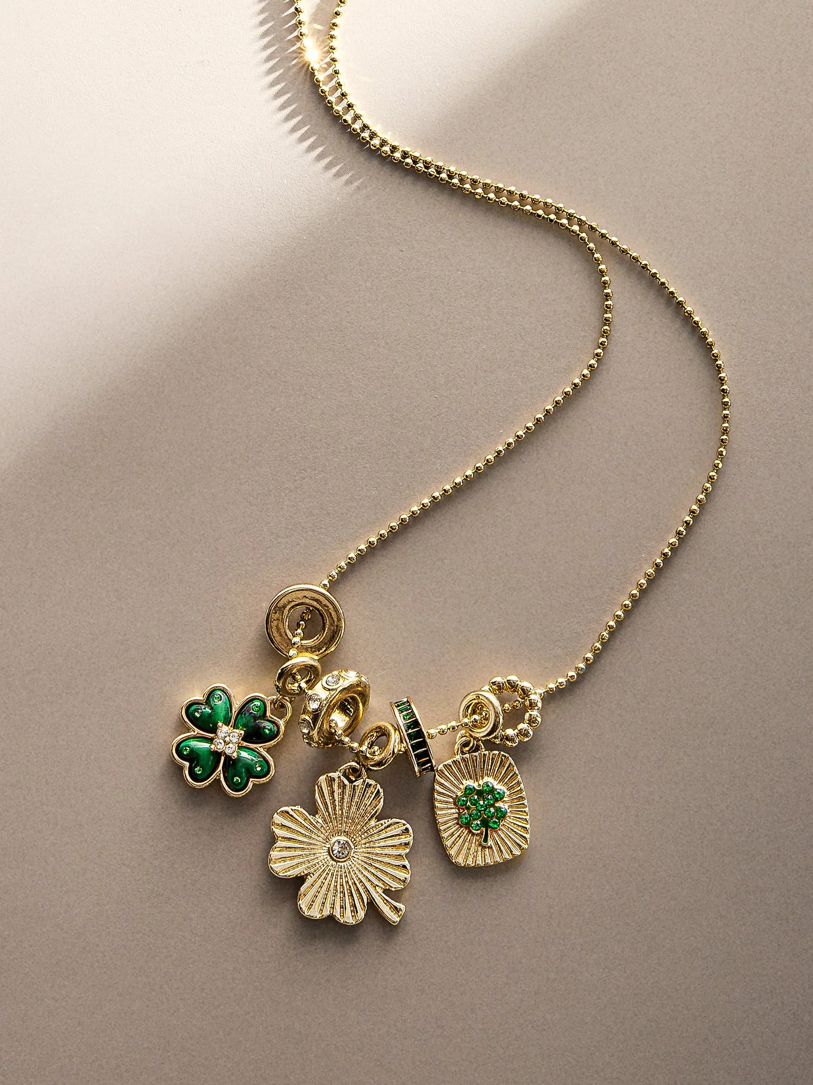 Lucky Clover Charm Necklace - Clover