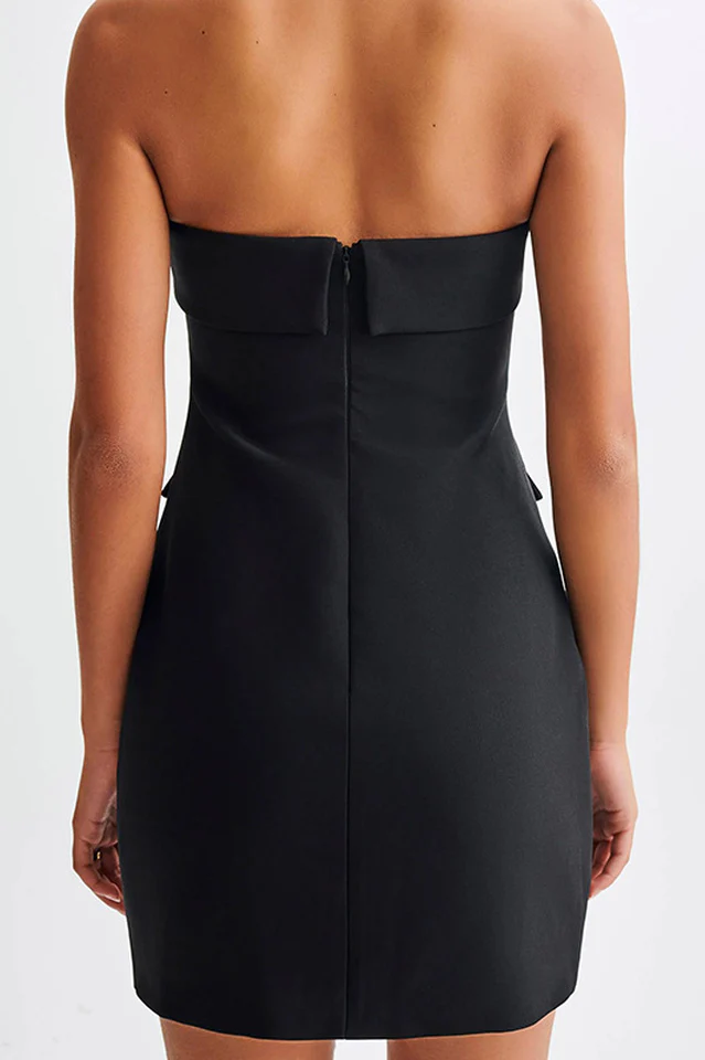 Abbie Strapless Suiting Mini Dress