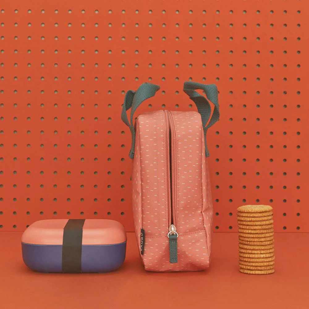 Vogeelle Snack Box - Coral / Blue