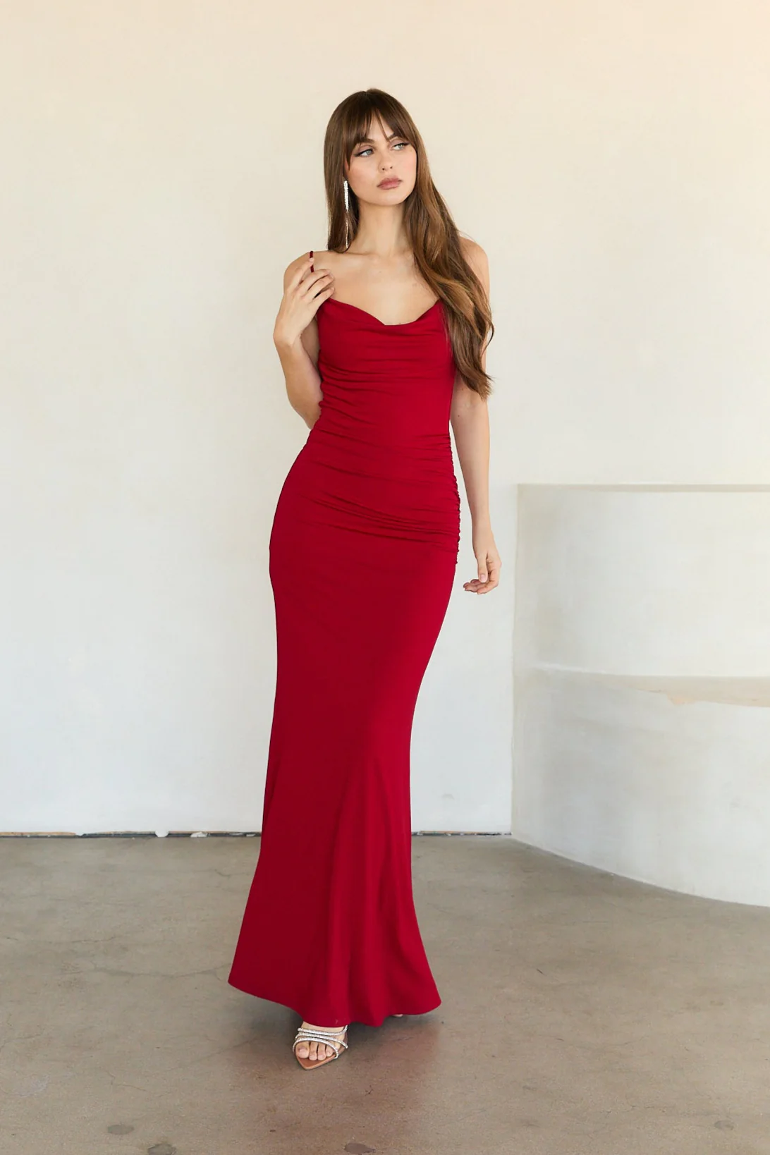 Cowl Neck Knit Gown