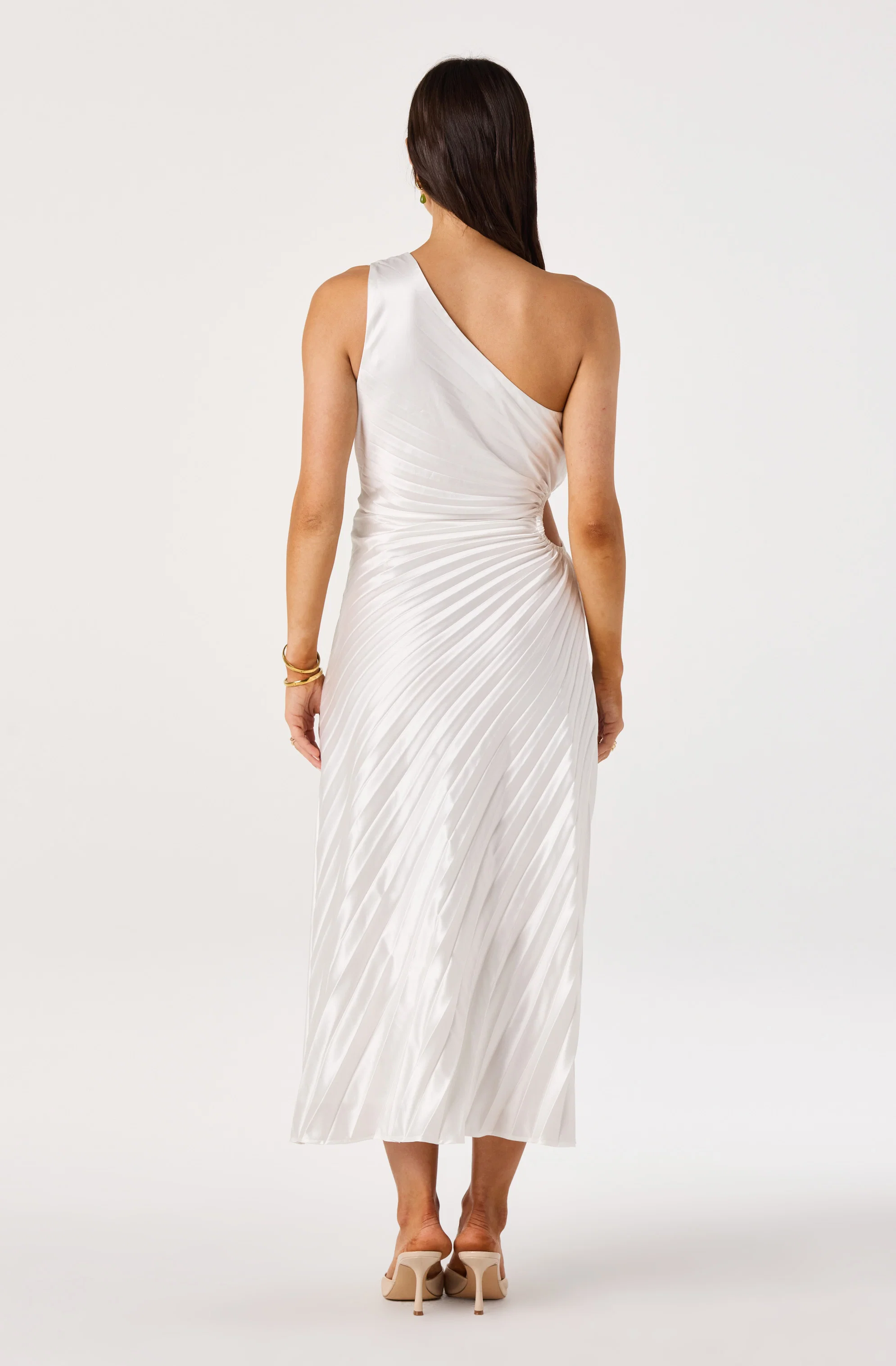Cameron Floral One-Shoulder Midi Dress