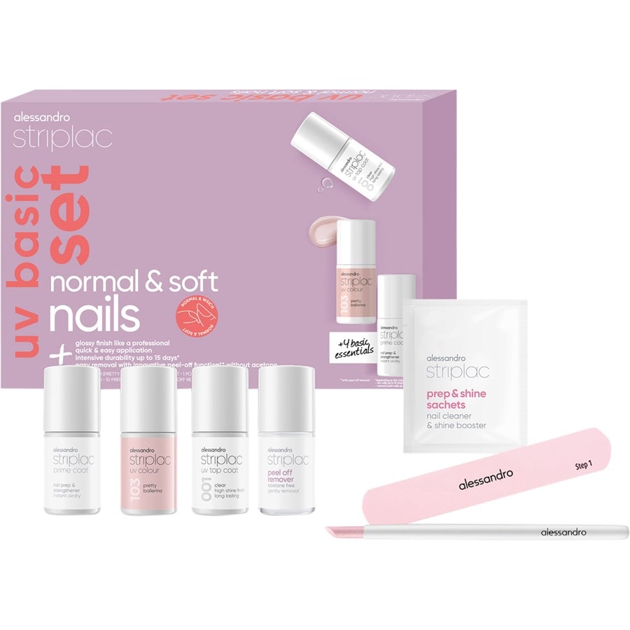 Alessandro Striplac UV Colour UV Basic Set Normal & Soft Nails