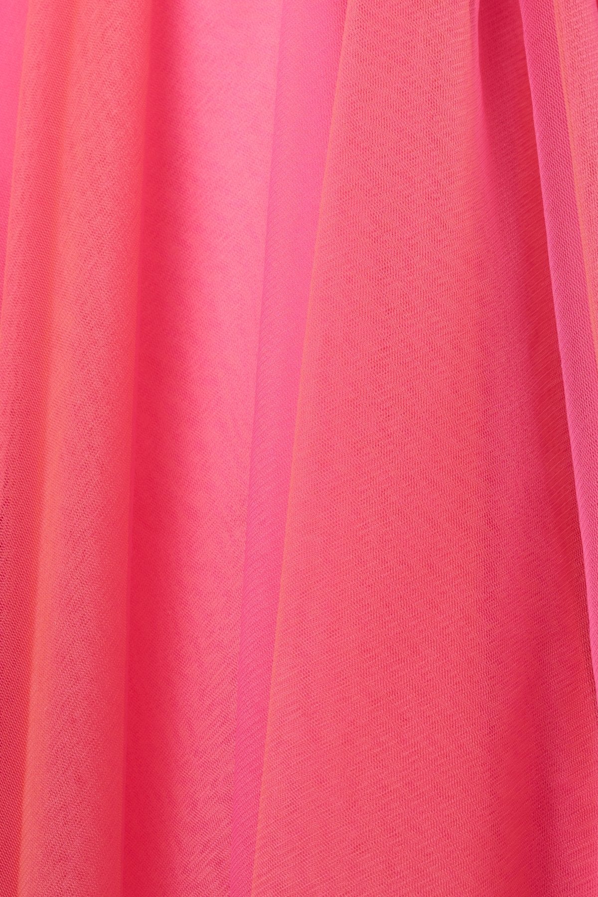 Hot Pink V Neck Straps Appliques Tulle Homecoming Dress