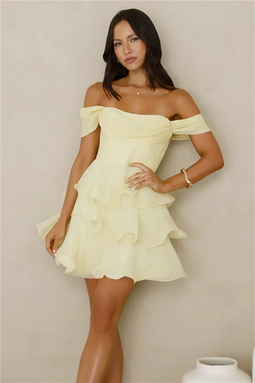 Pretty In The Sun Off Shoulder Mini Dress - luluinthesky