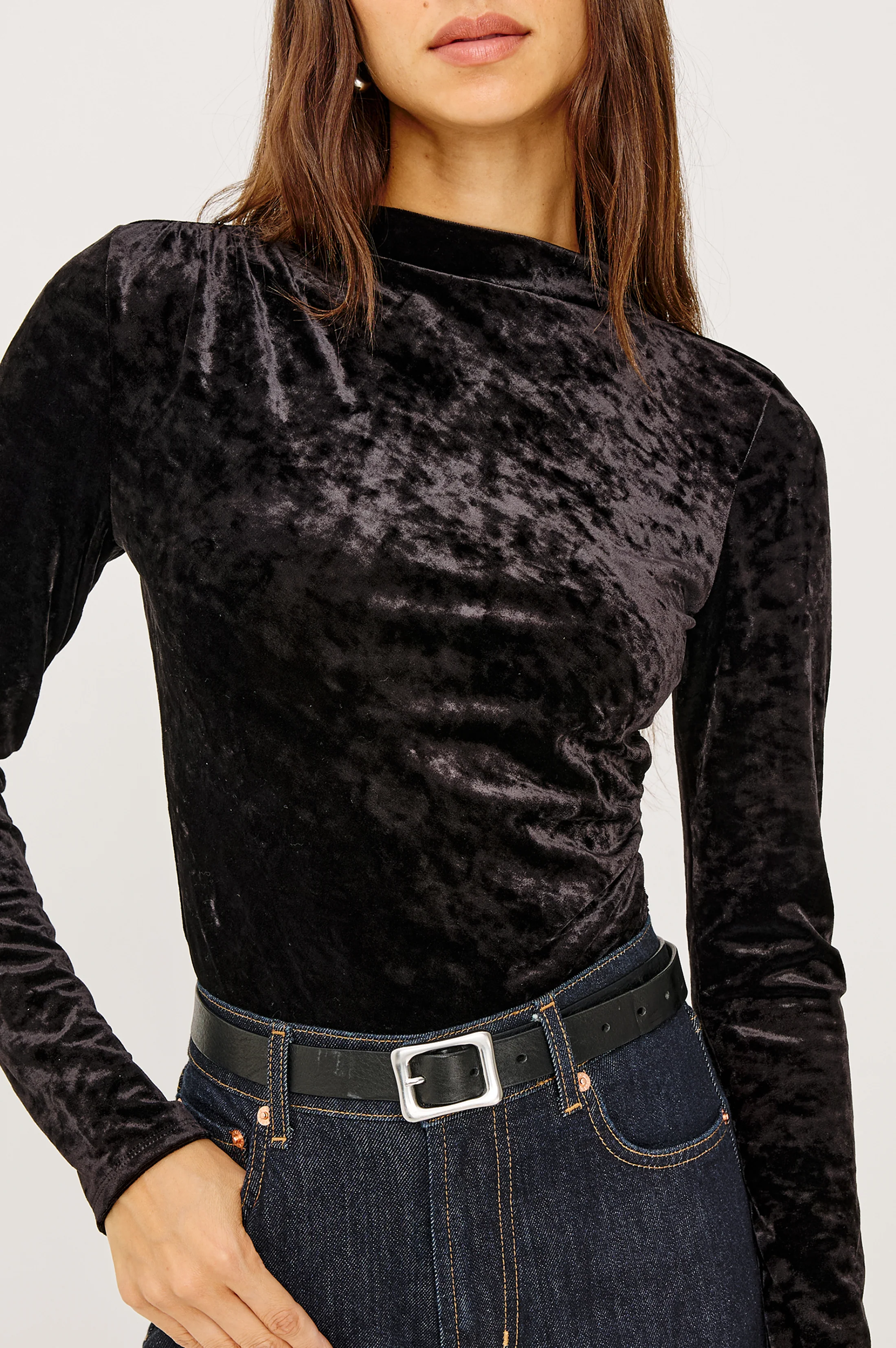 Joelle Top - Black Velvet