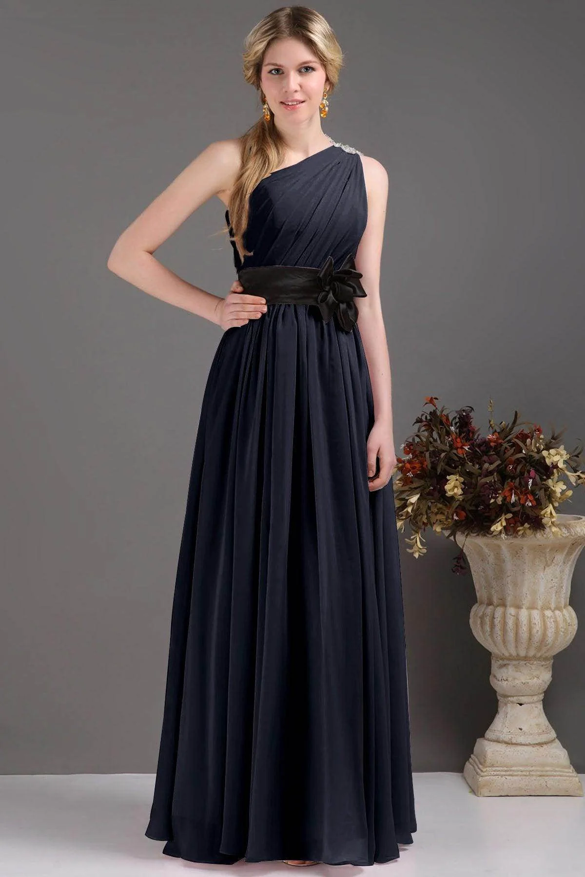 Sheath-Column Floor Length Bridesmaids Dress COSF14001