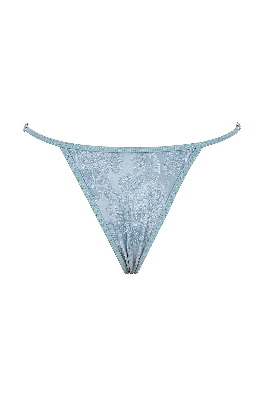 Seafoam Paisley Thong Bikini Bottom