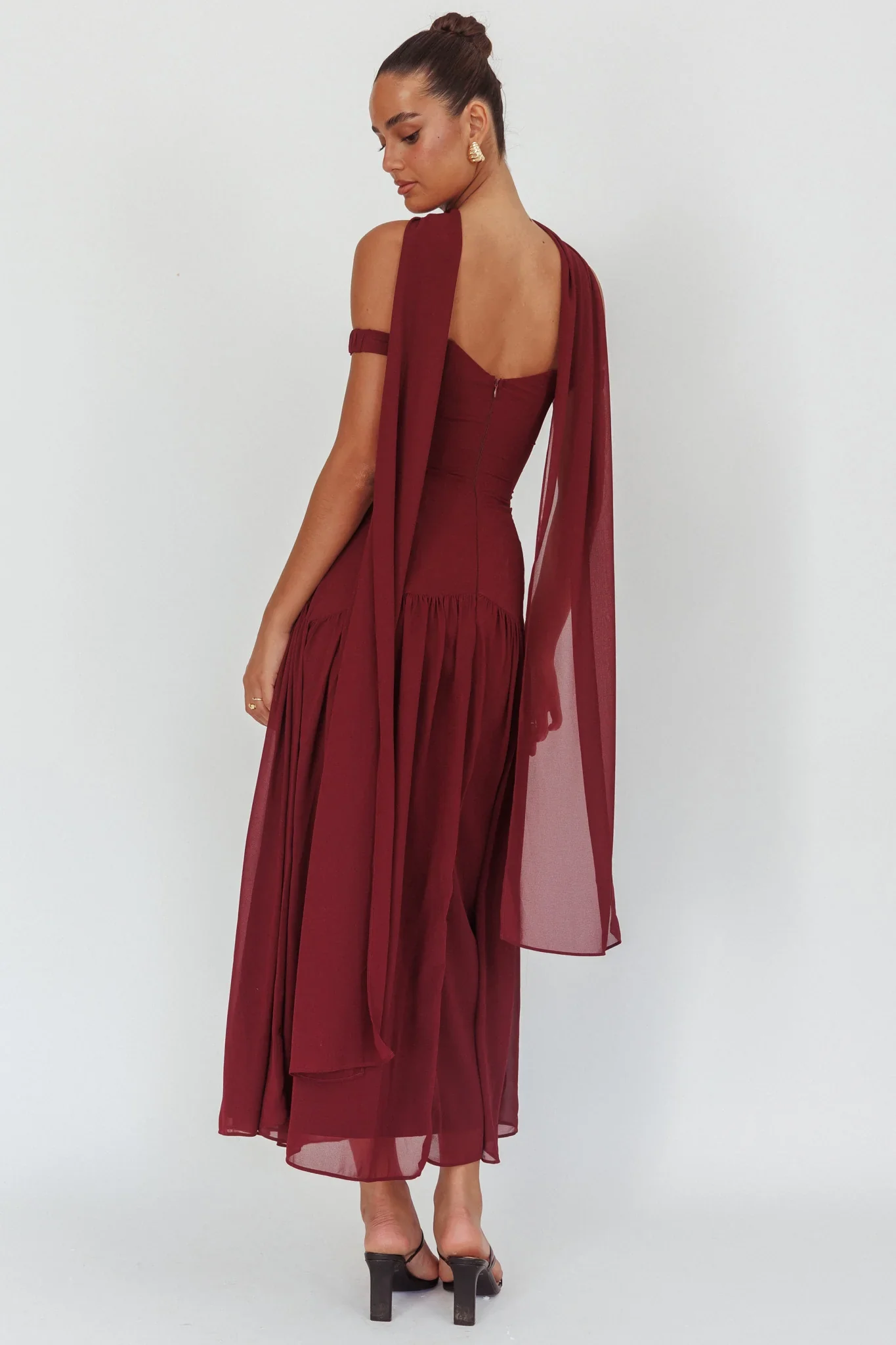 Kaycee Drop Waist Maxi Dress Wine