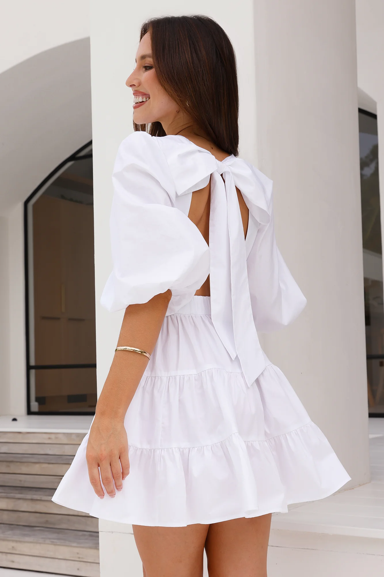 HELLO MOLLY Sweetest Treat Mini Dress White - luluinthesky