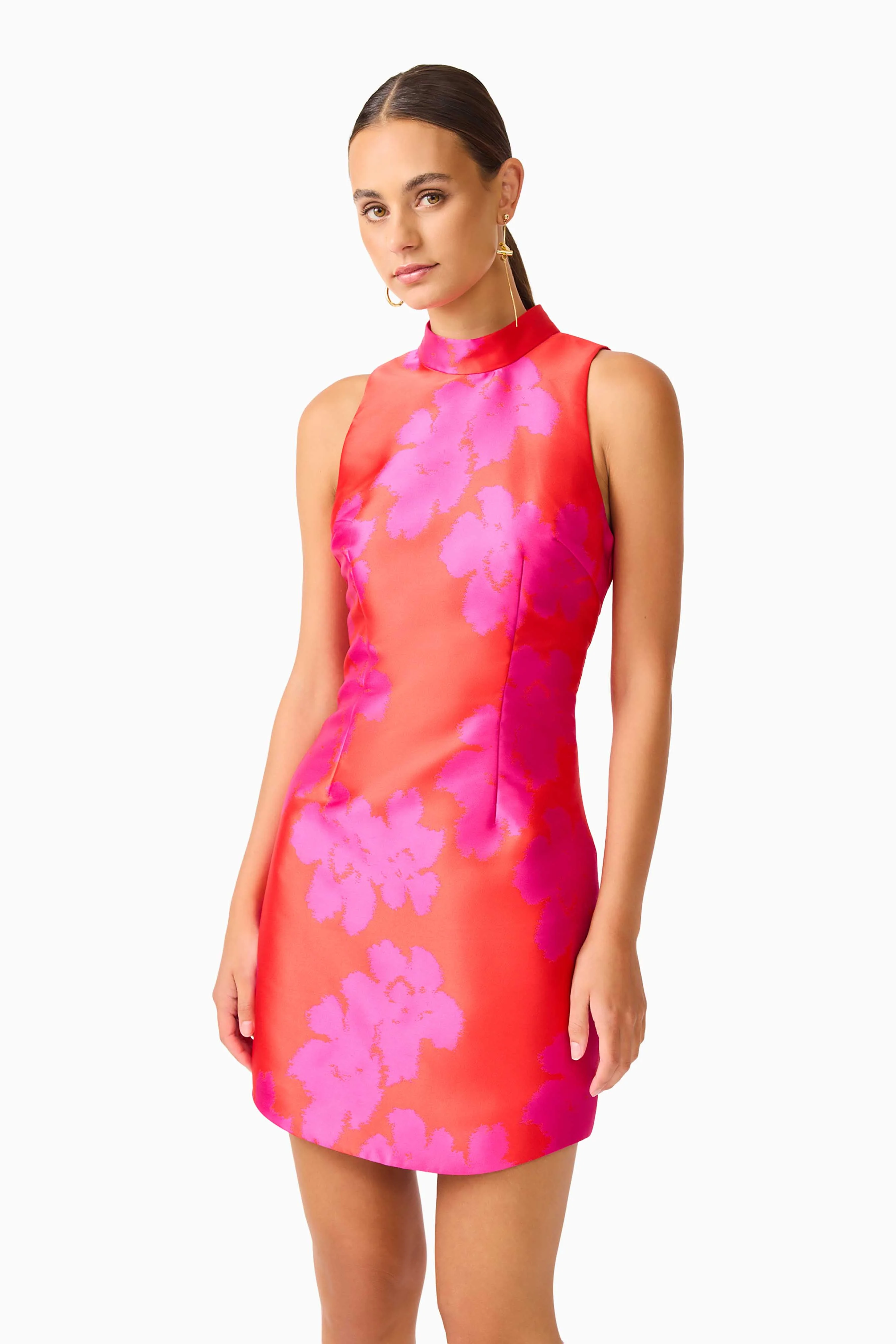 Sunbeam Mini Dress in Pink & Red