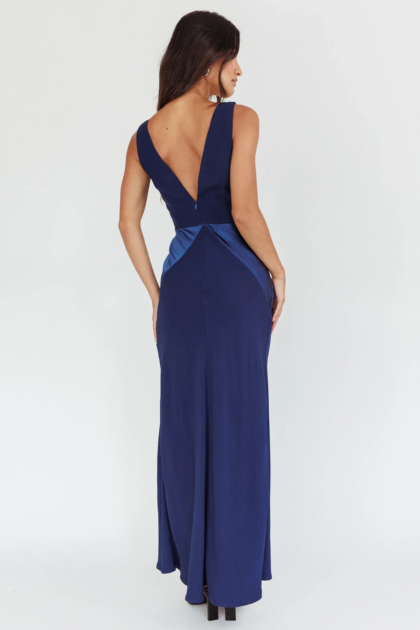 Soul Fire V-Neck Maxi Dress Navy