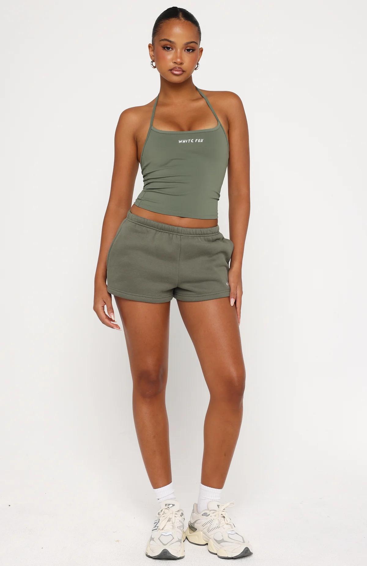 Test Drive Halter Top Khaki