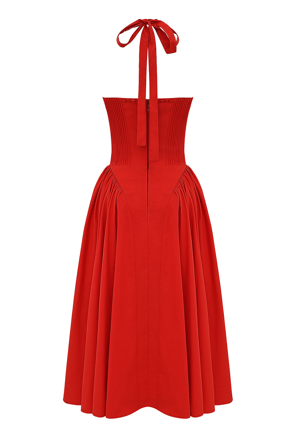 Italian Tomato Cotton Halter Sundress