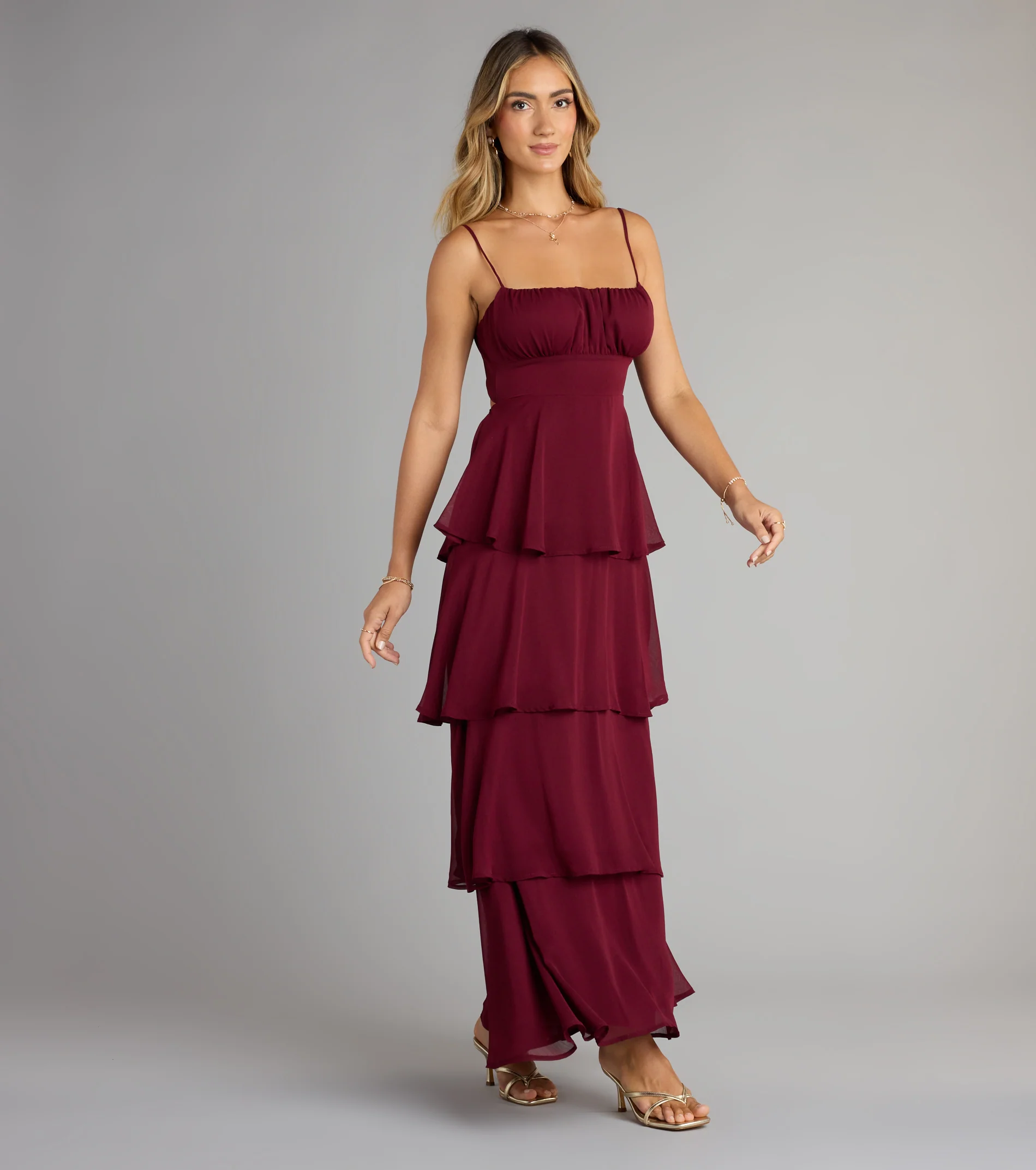 Evening Soirée Chiffon Maxi Dress - luluinthesky