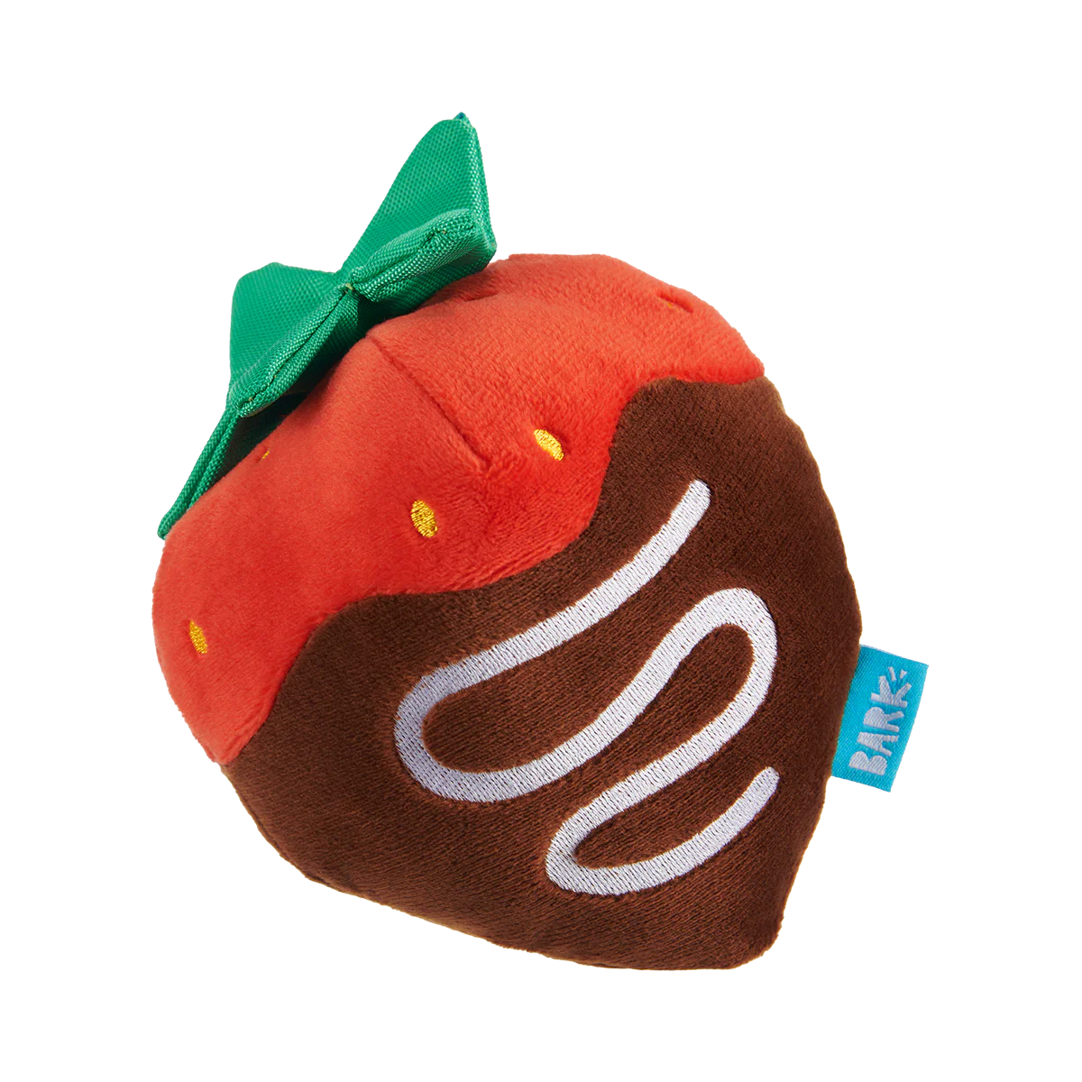 Chocolate Slobber Strawberry Plush Fetch Dog Toy