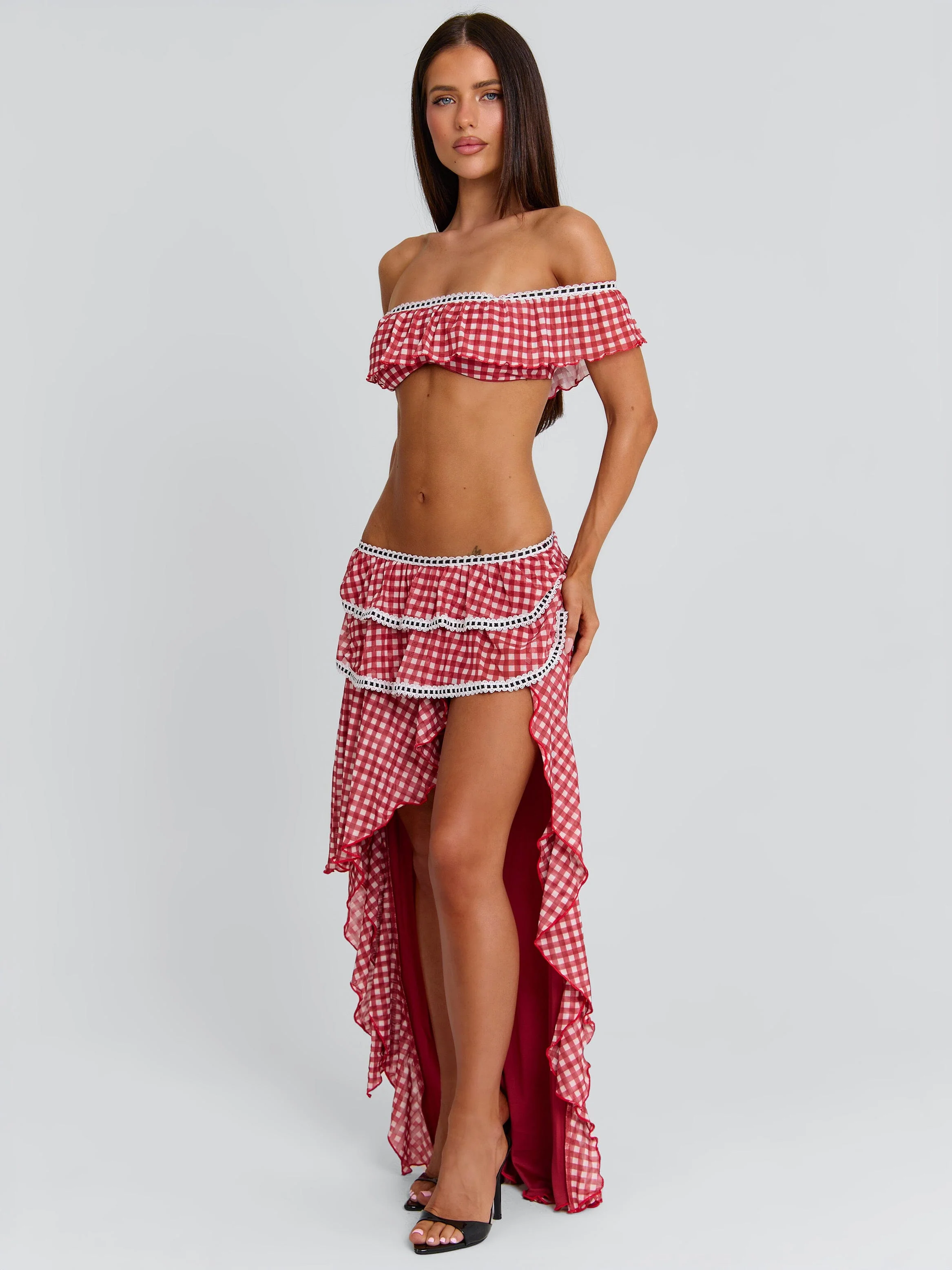 Betty Top Red Gingham