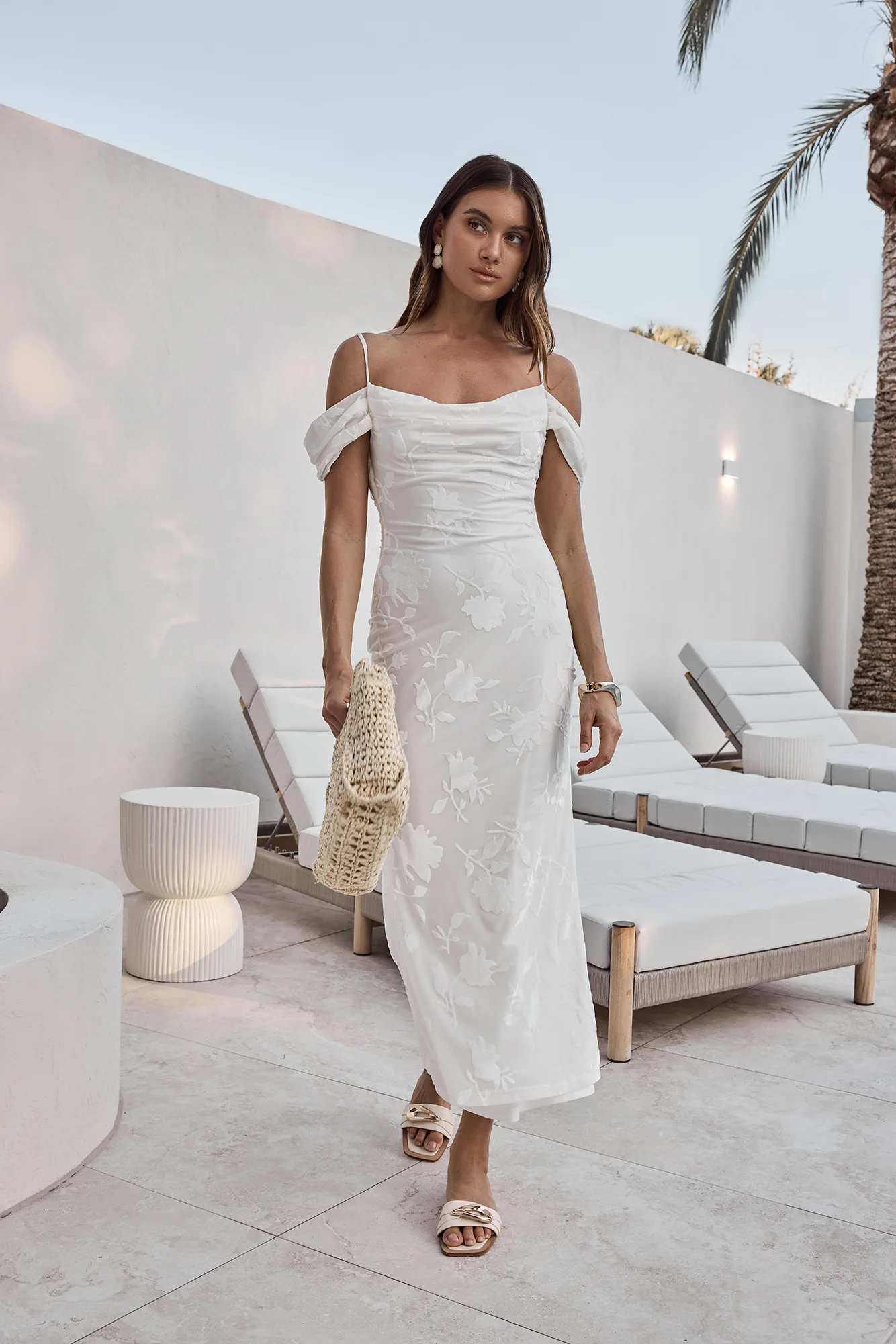 Tropical Tide Maxi Dress White - luluinthesky