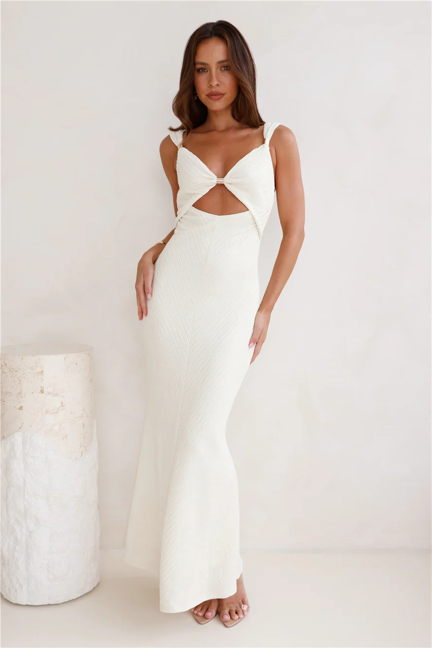Seychelles Island Maxi Dress Off White - luluinthesky