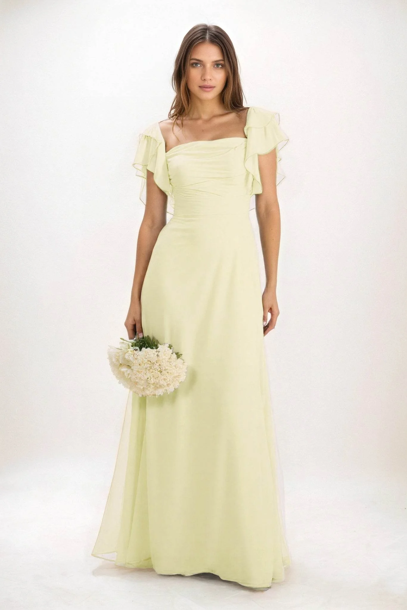A-Line Maxi Chiffon Bridesmaid Dress CB0856