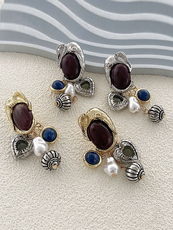 Irregularity Animal Shape Heart Shape Shiny Earrings Accessories