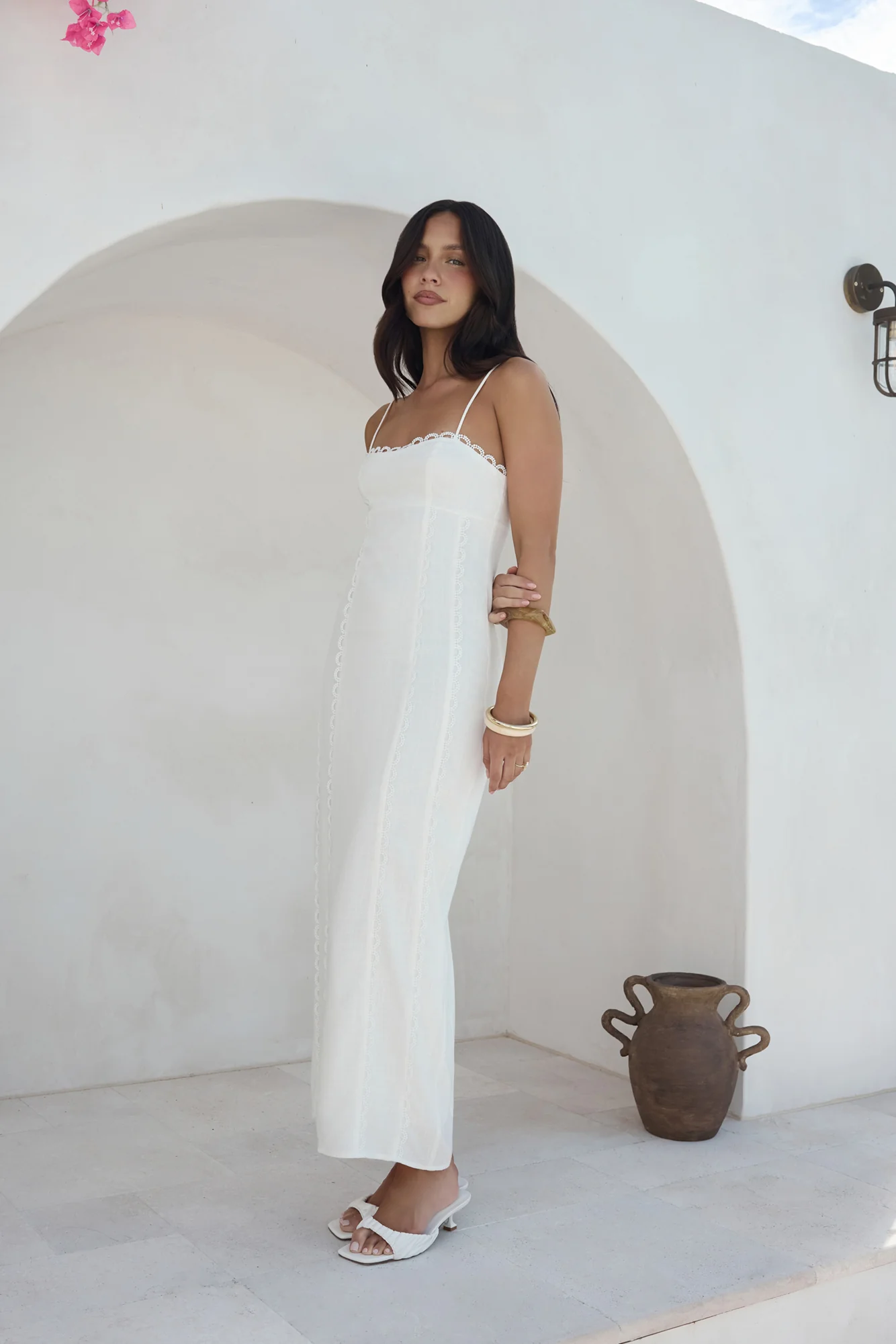 Moonlit Dance Maxi Dress White - luluinthesky