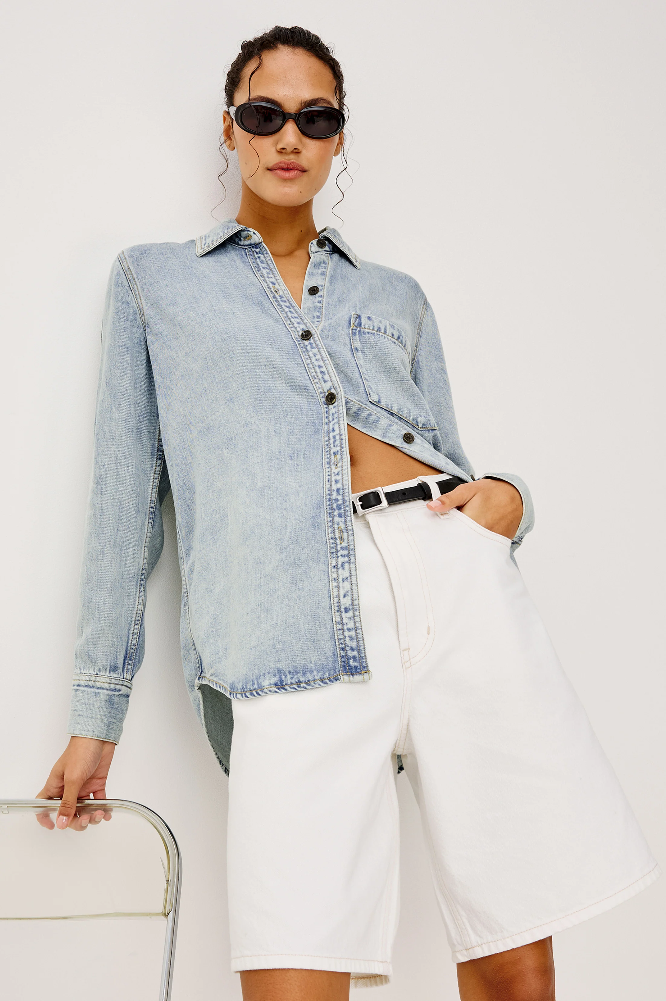 Atticus Shirt - Bleached Indigo
