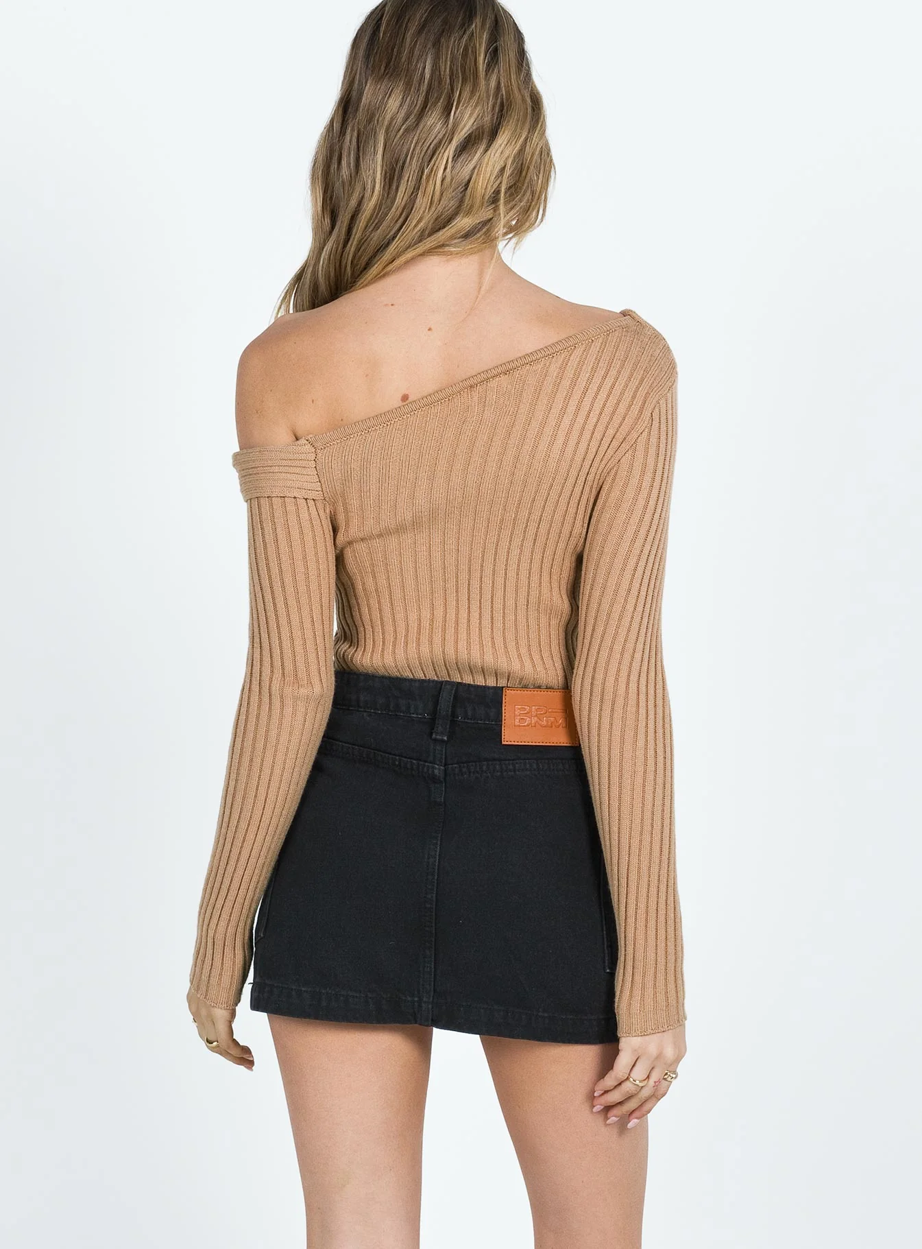 Zakai Cargo Mini Skirt Black Denim