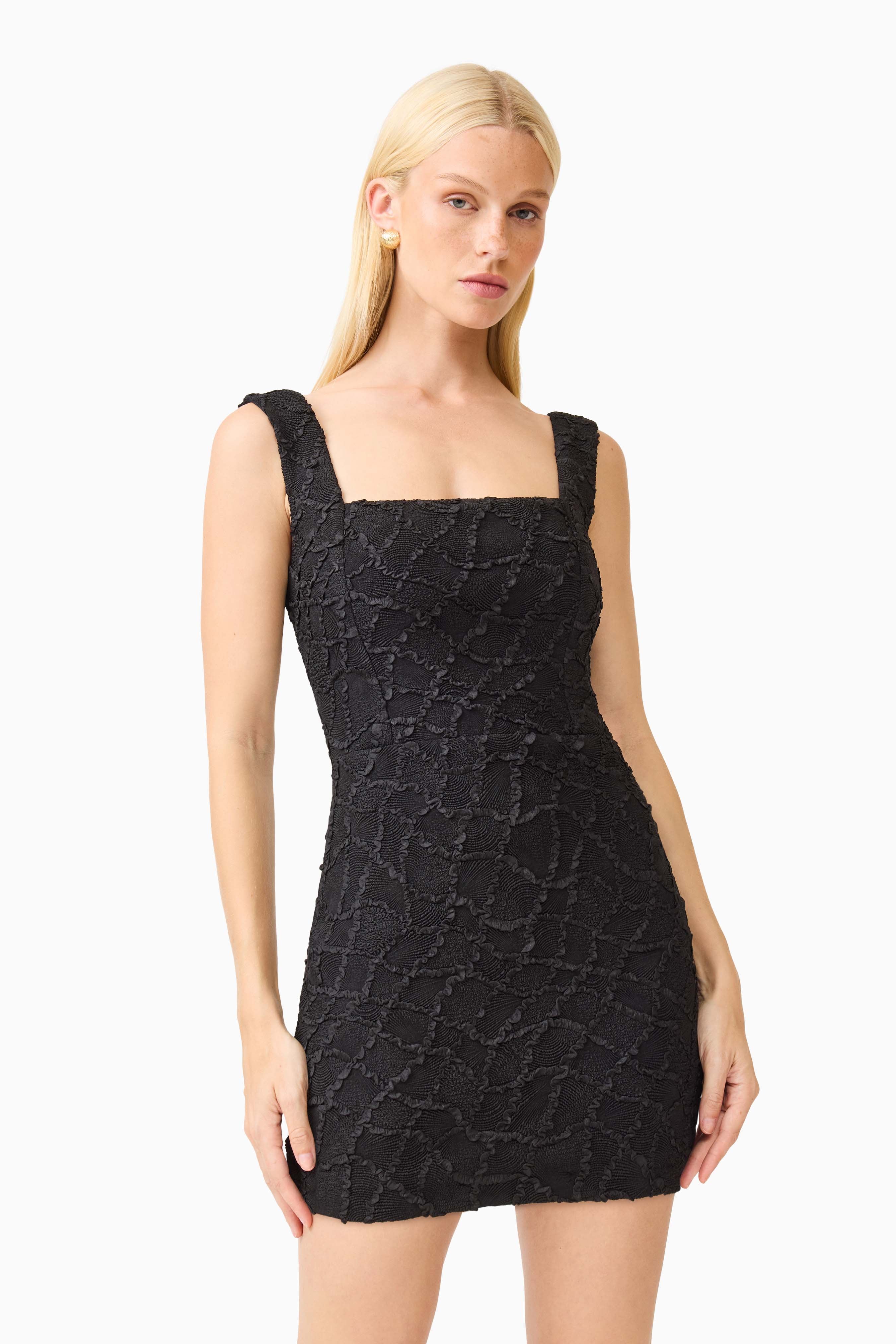 Alexandra Tiered Gown in Black
