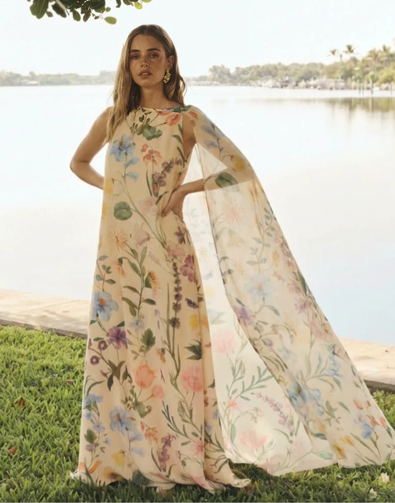 Estrella Cape Gown