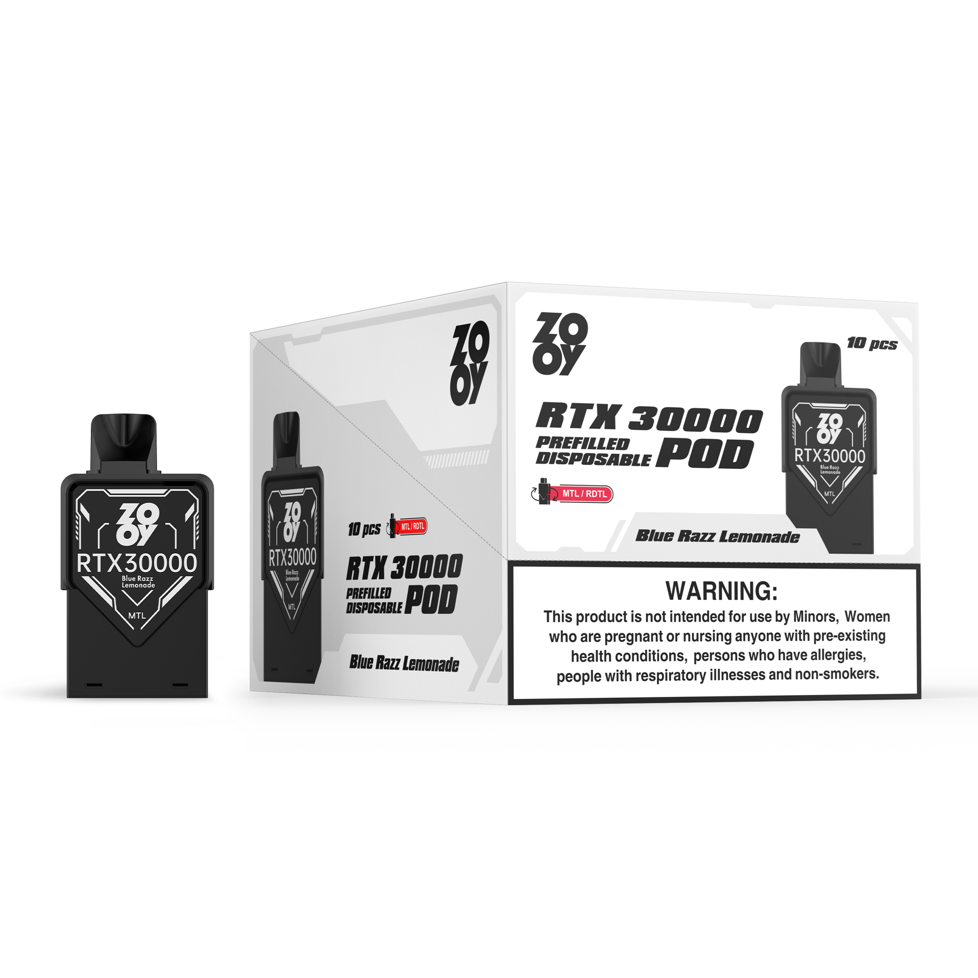 ZOOY RTX POD 30K -Wymienny wkład/1 BOX(10 PCS)