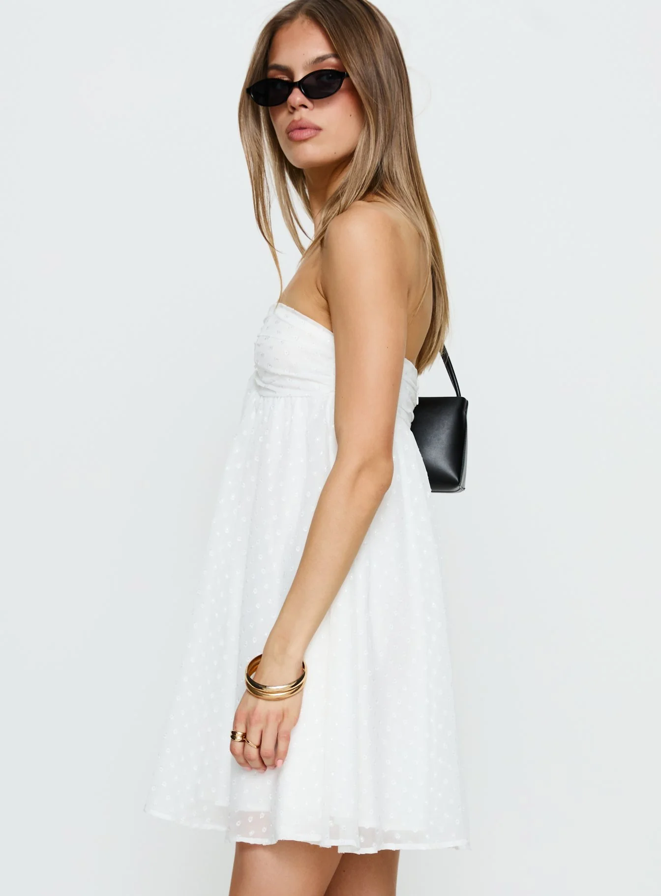Kaimilla Strapless Sweetheart Mini Dress White - luluinthesky