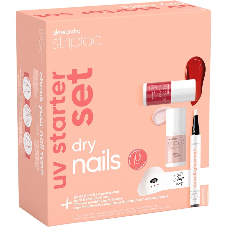 Alessandro Striplac UV Colour UV Starter Set Dry Nails