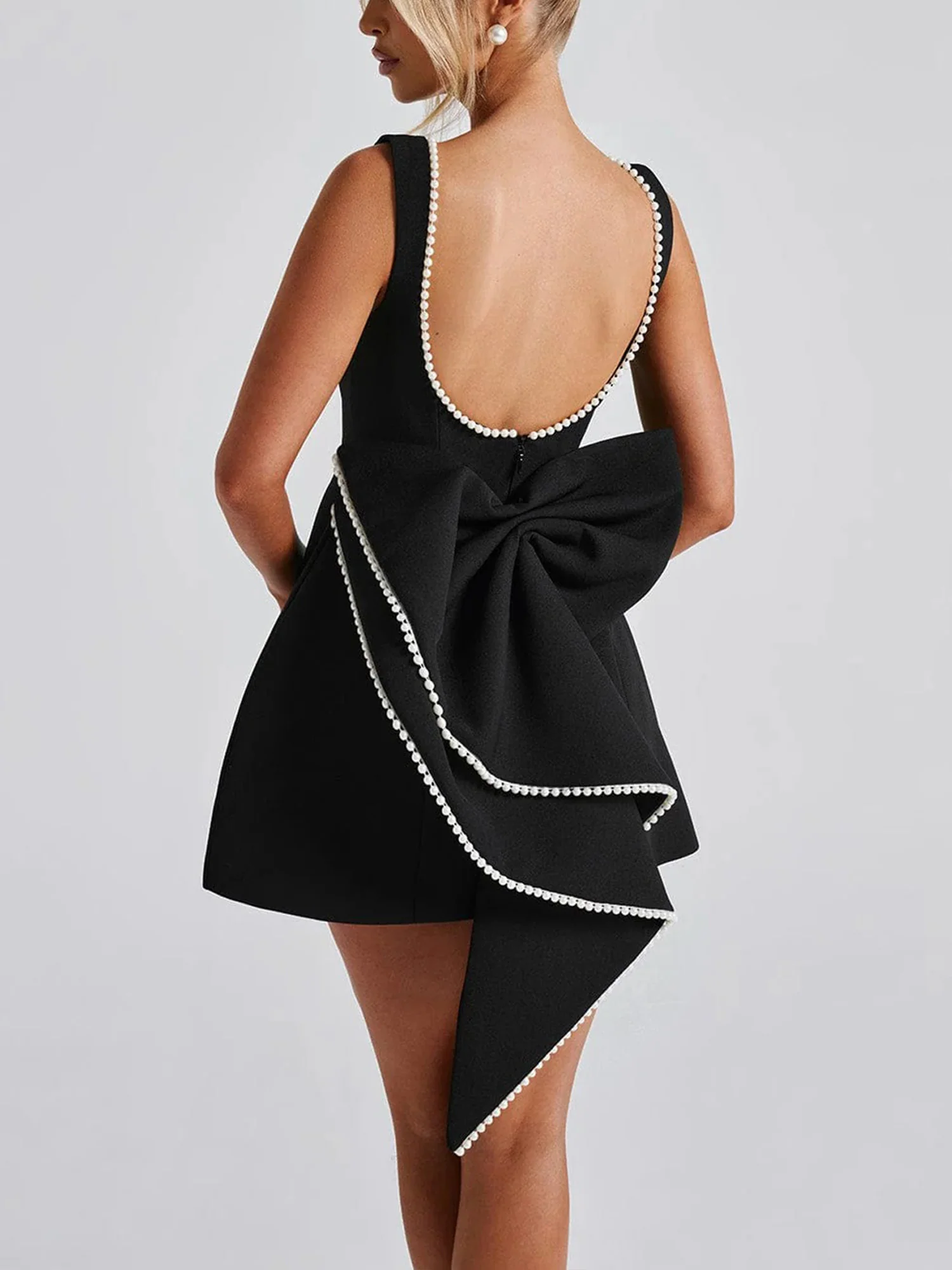 Black Classic Mini Dress Gala Serenity