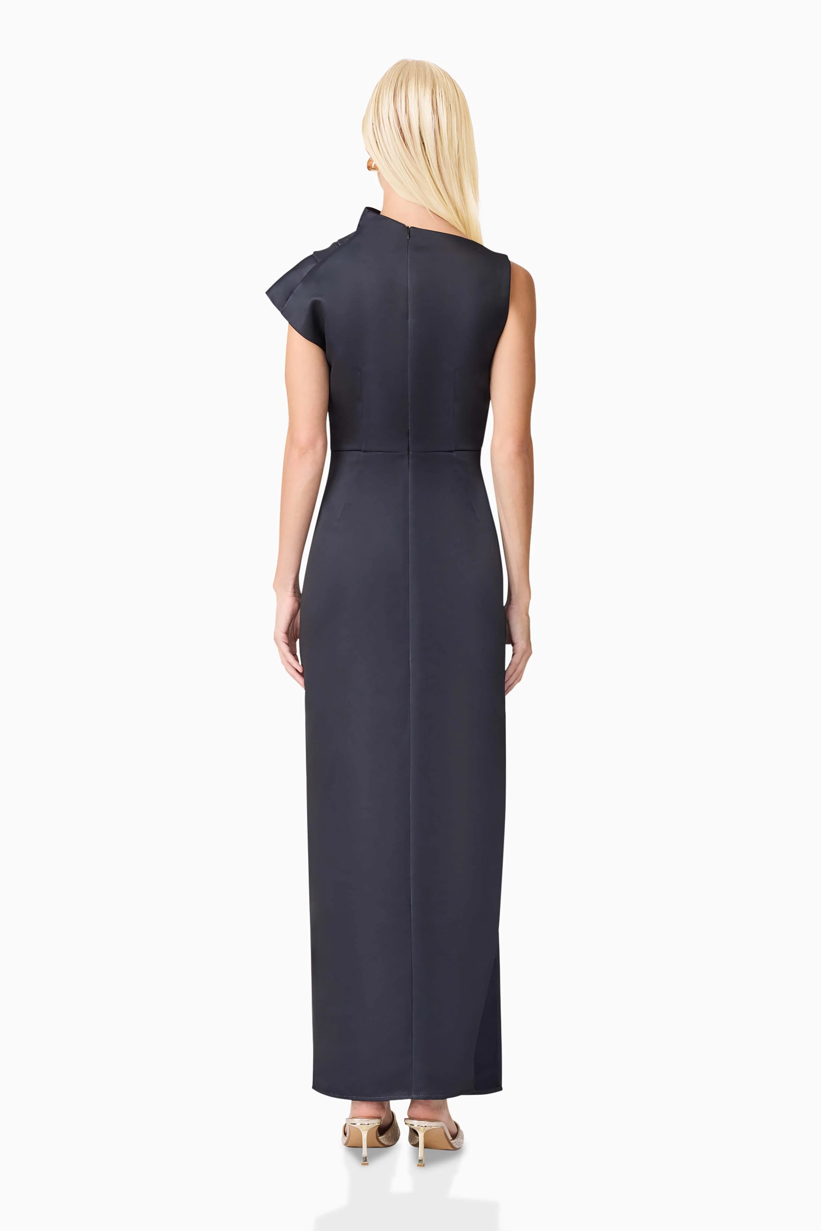 Azelie Asymmetrical Gown in Black