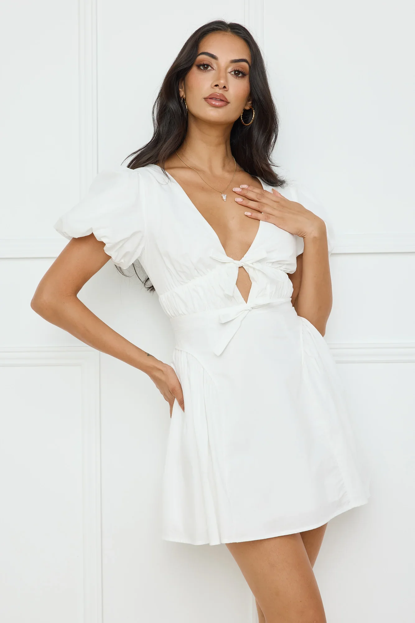 Golden Hour Muse Mini Dress White
