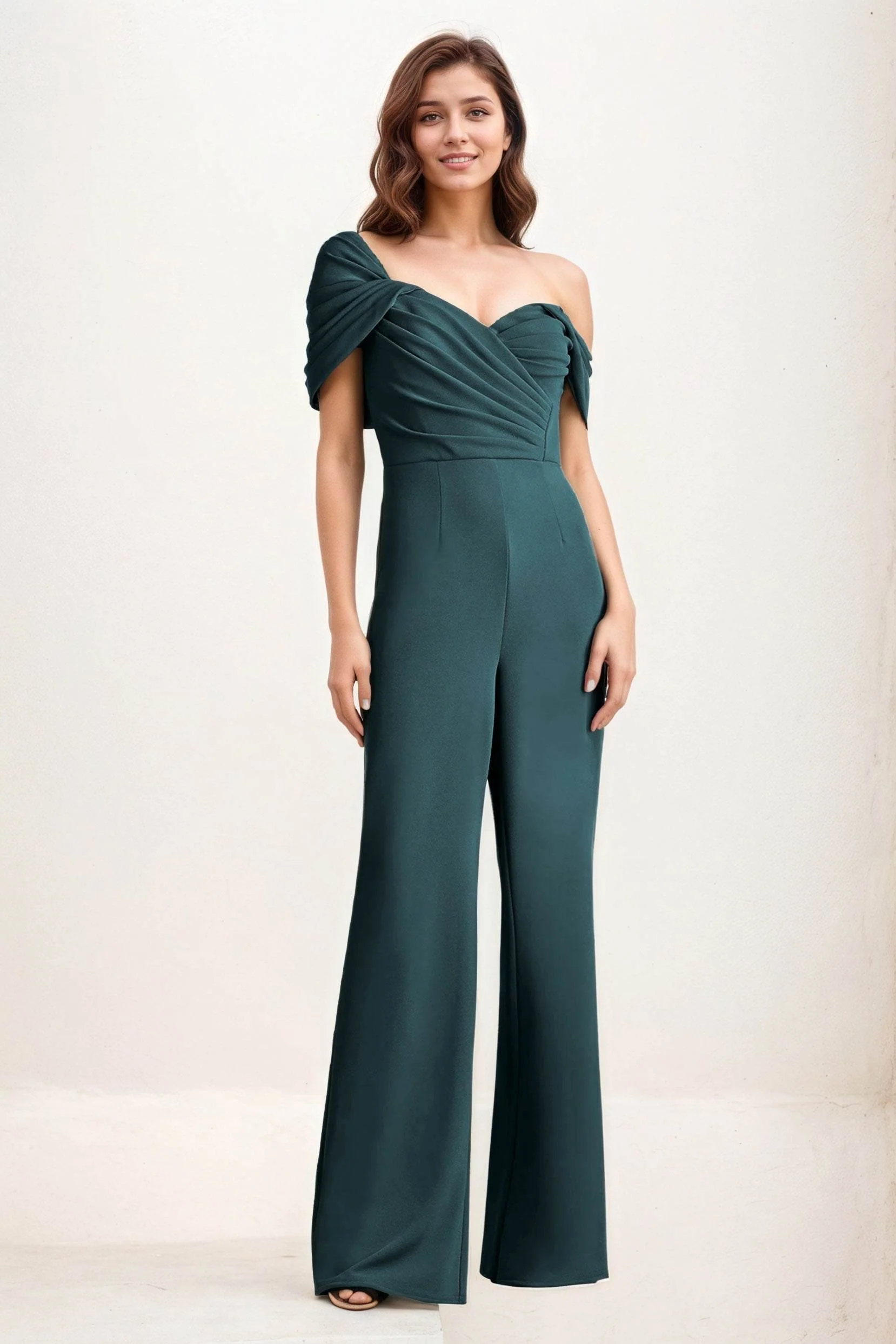 Jumpsuit Maxi Elastic Cloth Wedding Guest Dress CG0276