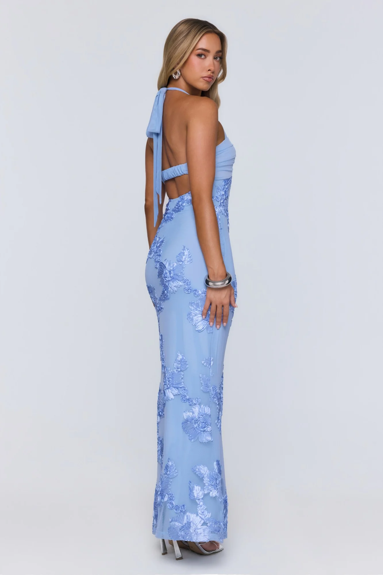 Love Muse Halter Maxi Dress Blue