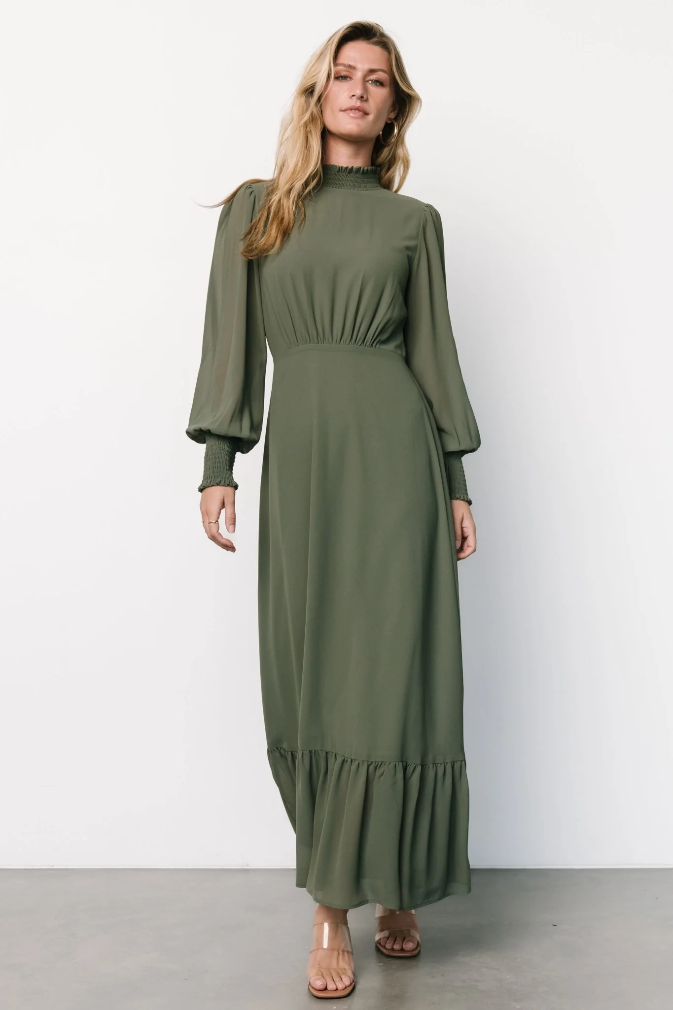 Luciana Maxi Dress | Dark Sage - luluinthesky