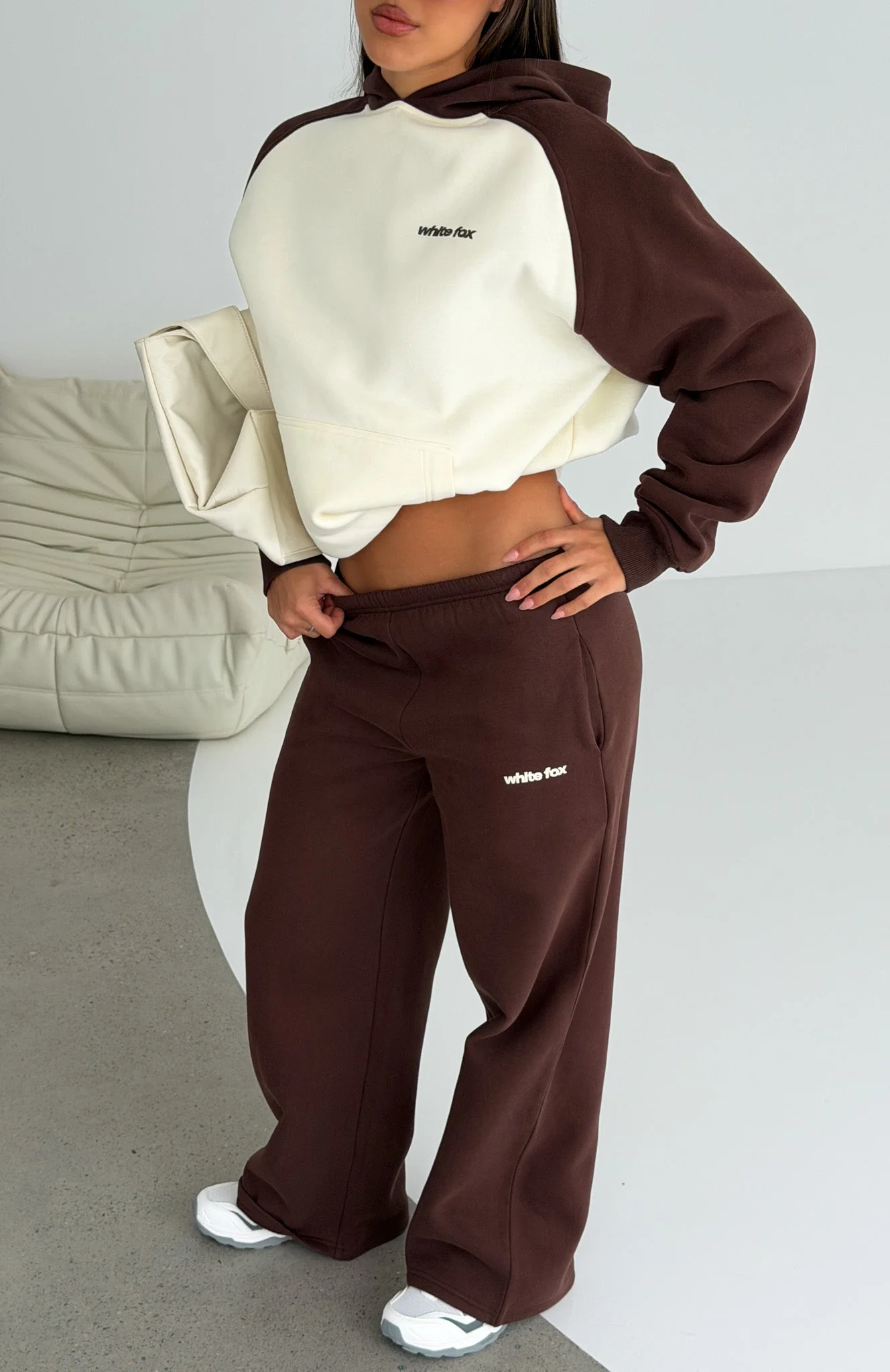 Loving It Here Wide Leg Sweatpants Chocolate