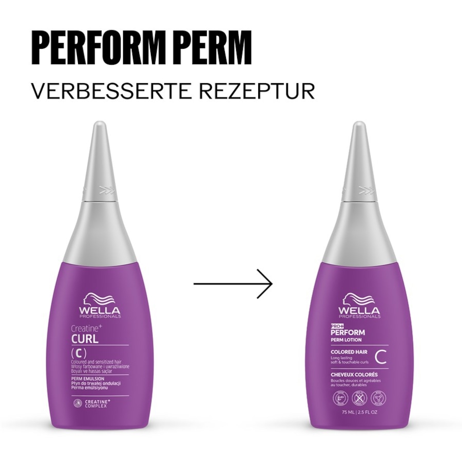 Wella Pro+ Perform Curl Perm Emulsion Creatine+