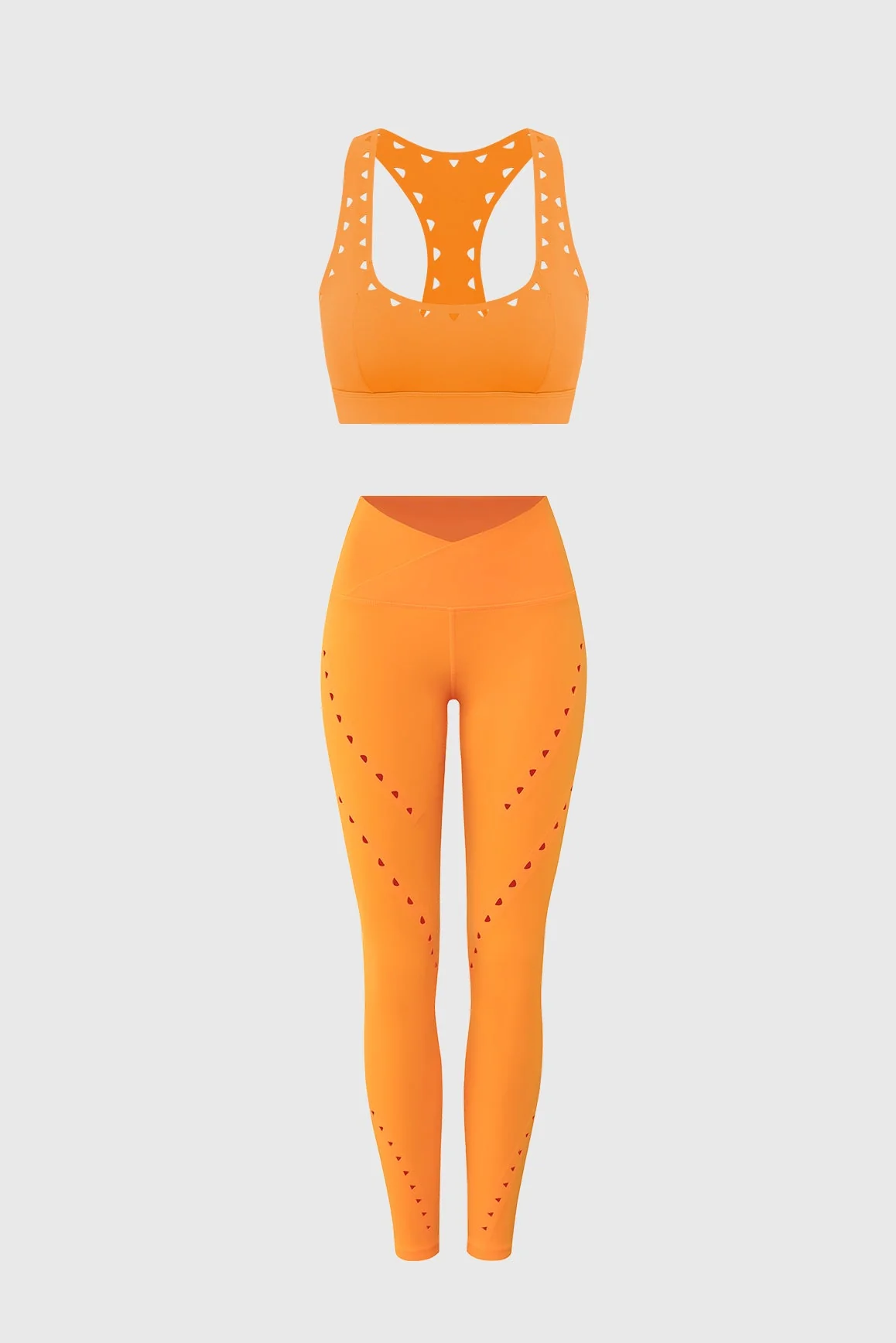 Racerback Laser Cut Sports Bra & V-waist Laser Cut Sports Legging